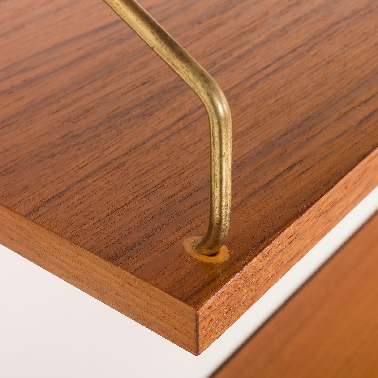 photo furniture Poul Cadovius Teak Shelving Wall Unit With A Bureau, Cado 1960s