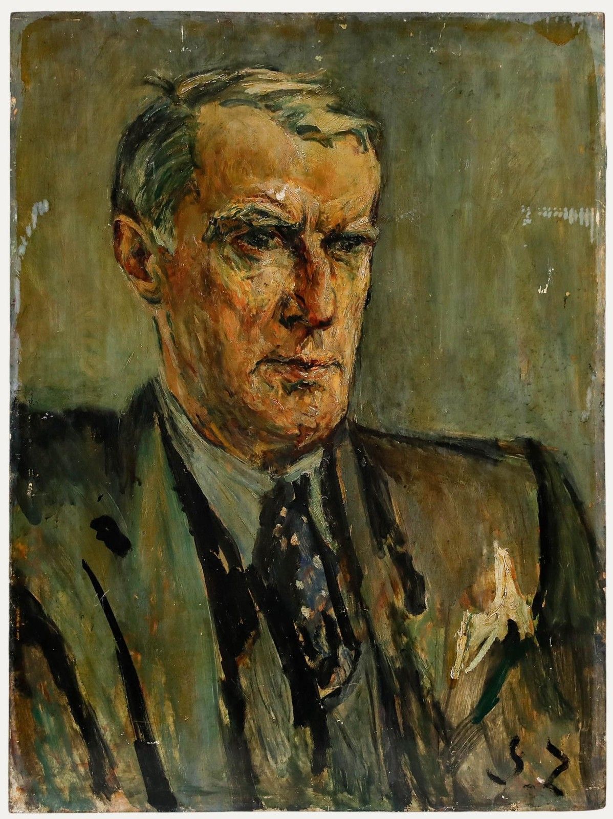 Susi Zimmermann (B.1883) Mid 20th Century Oil, Portrait Of A Gentleman