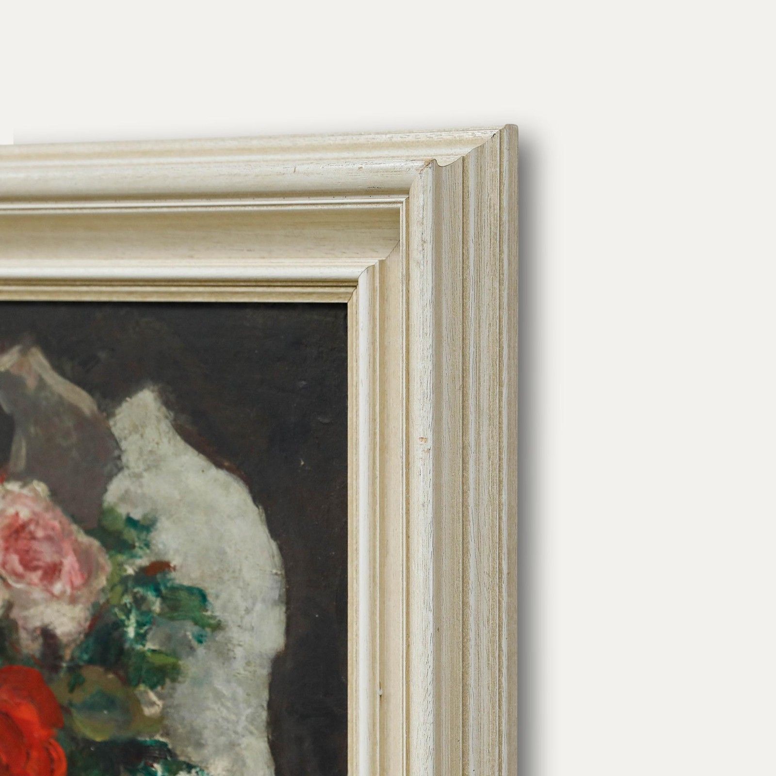 Marnix D'haveloose (1885 1973) Framed Oil, Still Life With Roses photo vinterior