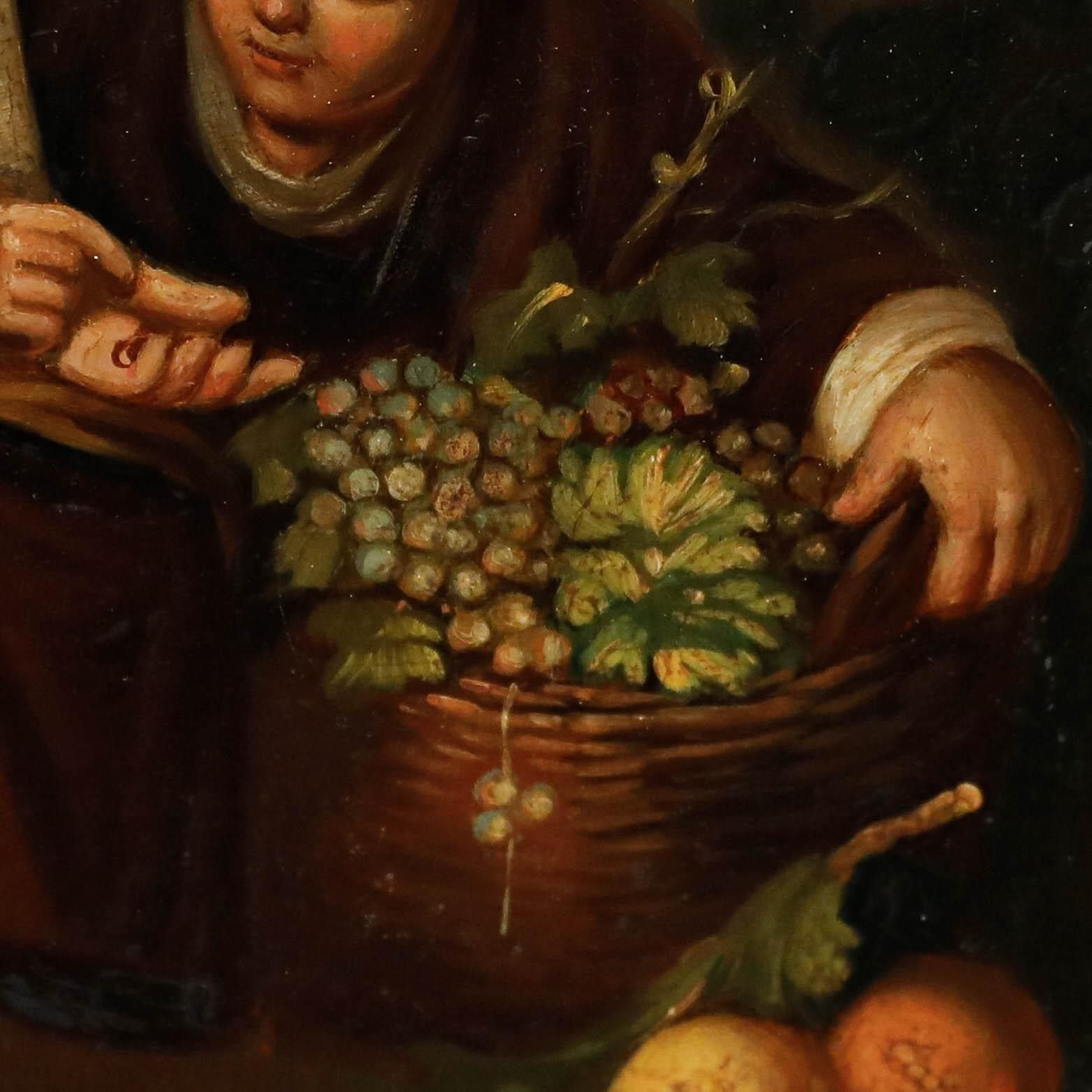 After Bartolome Esteban Murillo (1618 1682) Oil, The Little Fruitseller photo 250.0