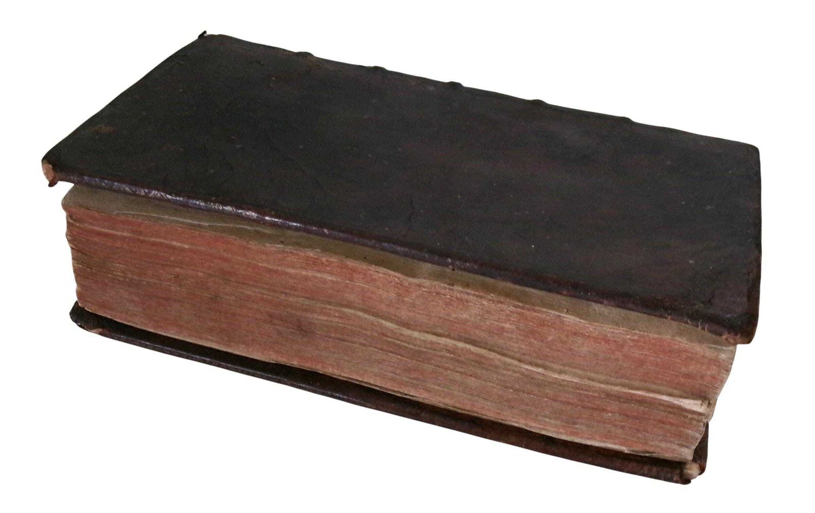 photo vinterior 1725 French Religious Book, Les Nouvelles Vies Des Saints, Leather Bound, Lives Of The Saints Vol I
