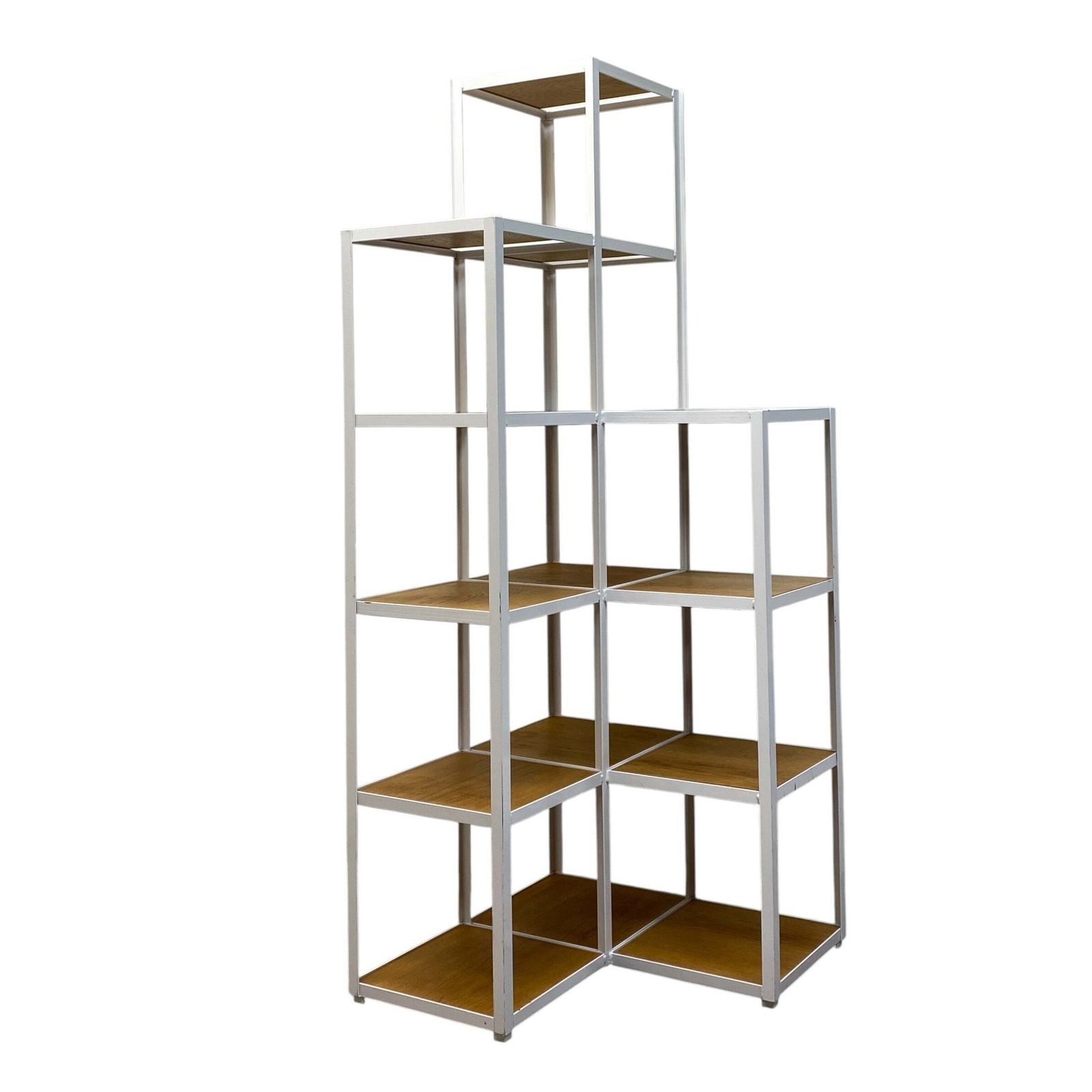 Contemporary Corner Wall Unit Room Divider Fourteen Shelves photo furniture