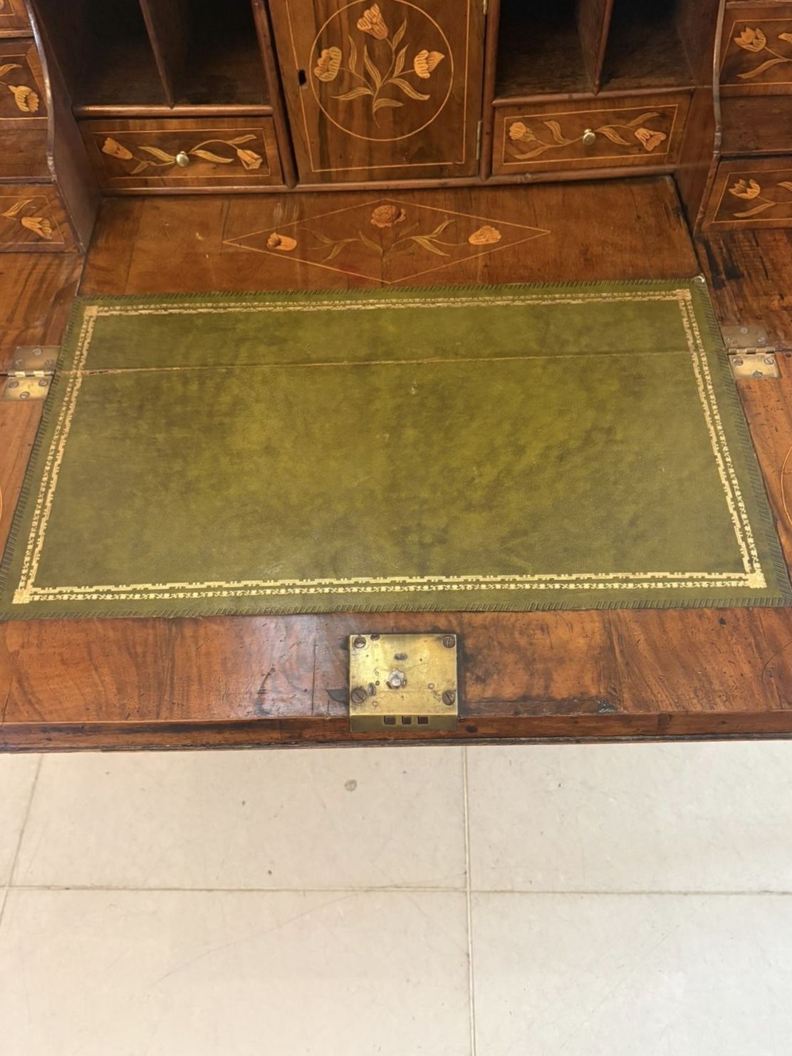 Antique Dutch Marquetry Walnut Bookcase photo Furniture