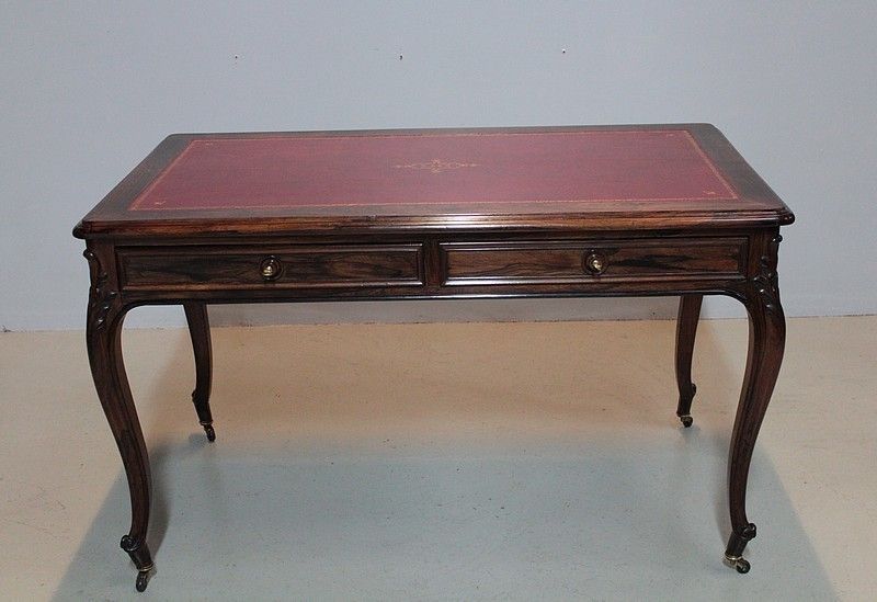 Louis XV Table Desk In Rosewood 19th