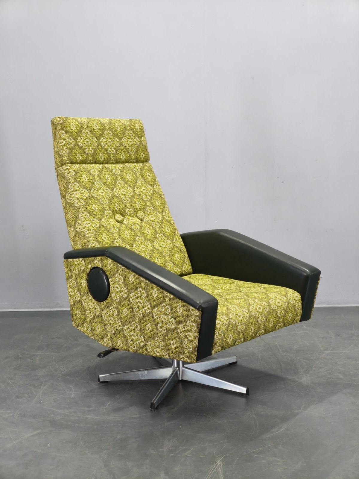 Czechoslovak Mid Century Reclining Armchair, 1970s photo furniture