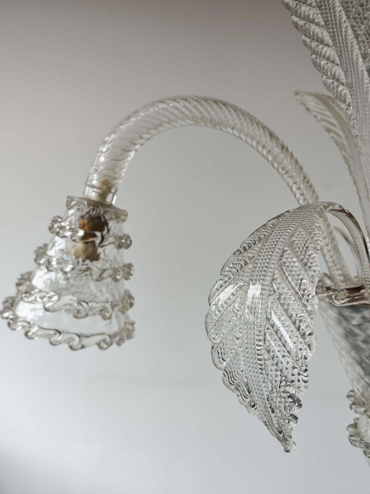 Art Deco Chandelier In Murano Glass By Barovier And Toso, Italy 1940s photo buy