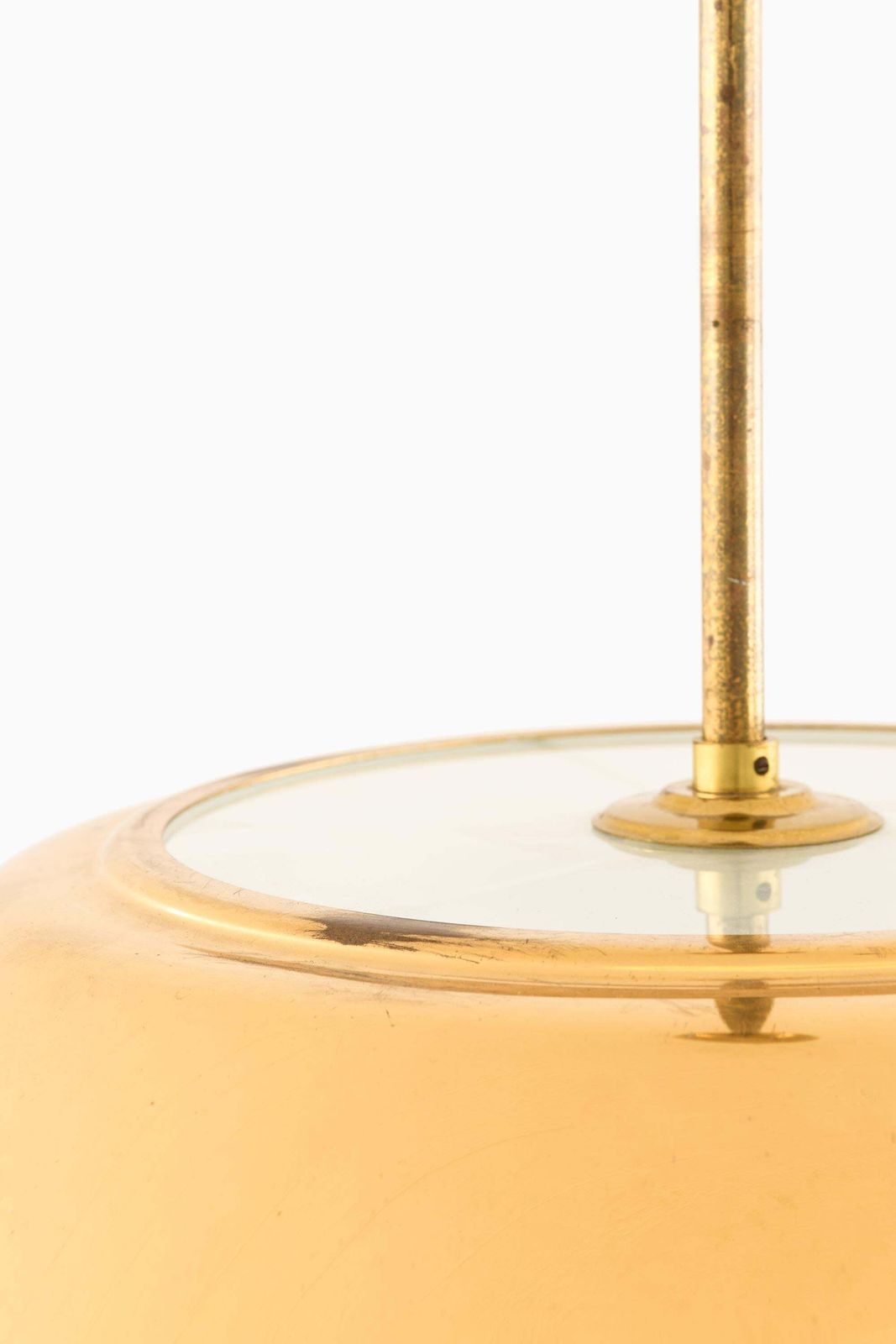 Ceiling Lamp In Brass And Glass By Lisa Johansson Pape, 1950s photo for sale