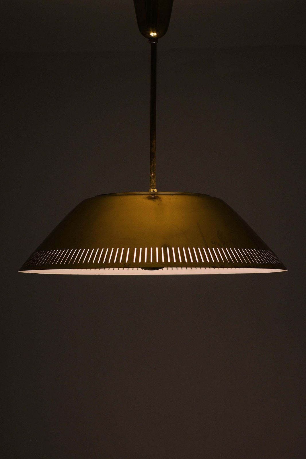 Ceiling Lamp In Brass And Glass By Lisa Johansson Pape, 1950s photo Lighting