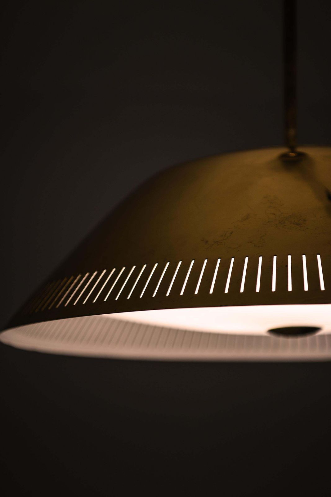 Ceiling Lamp In Brass And Glass By Lisa Johansson Pape, 1950s photo vintage