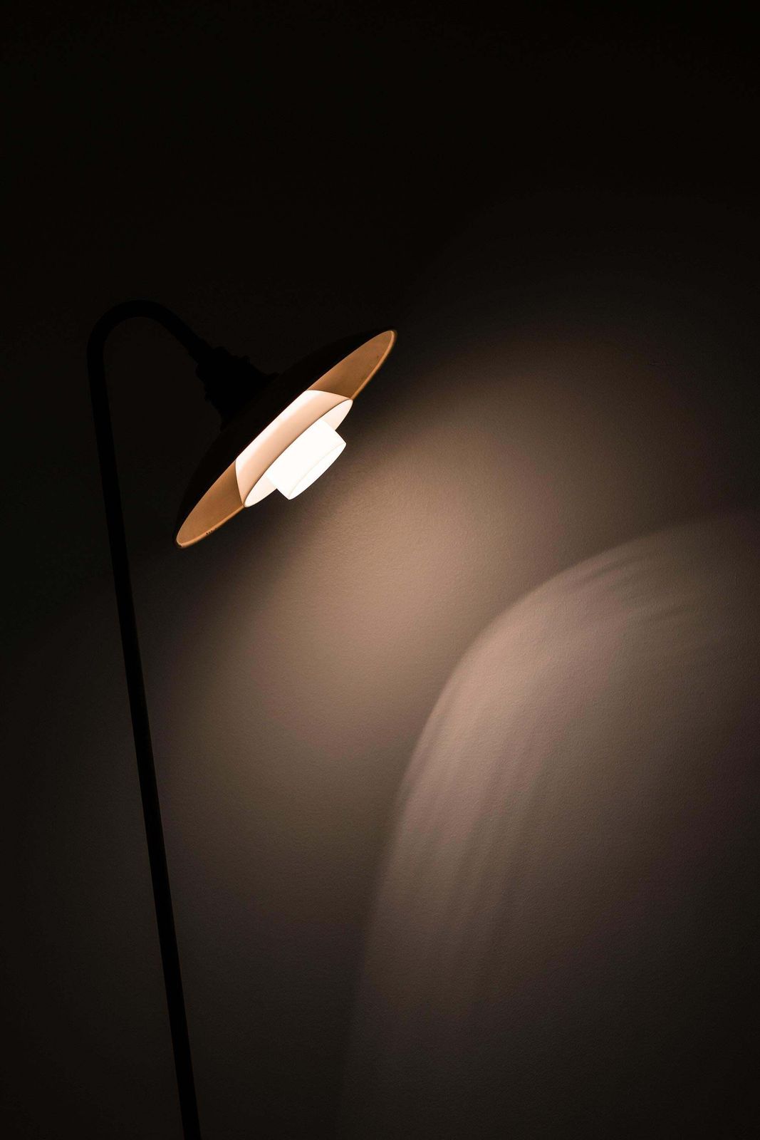 Floor Lamp In Brass And Znic By Poul Henningsen, 1930s photo vintage