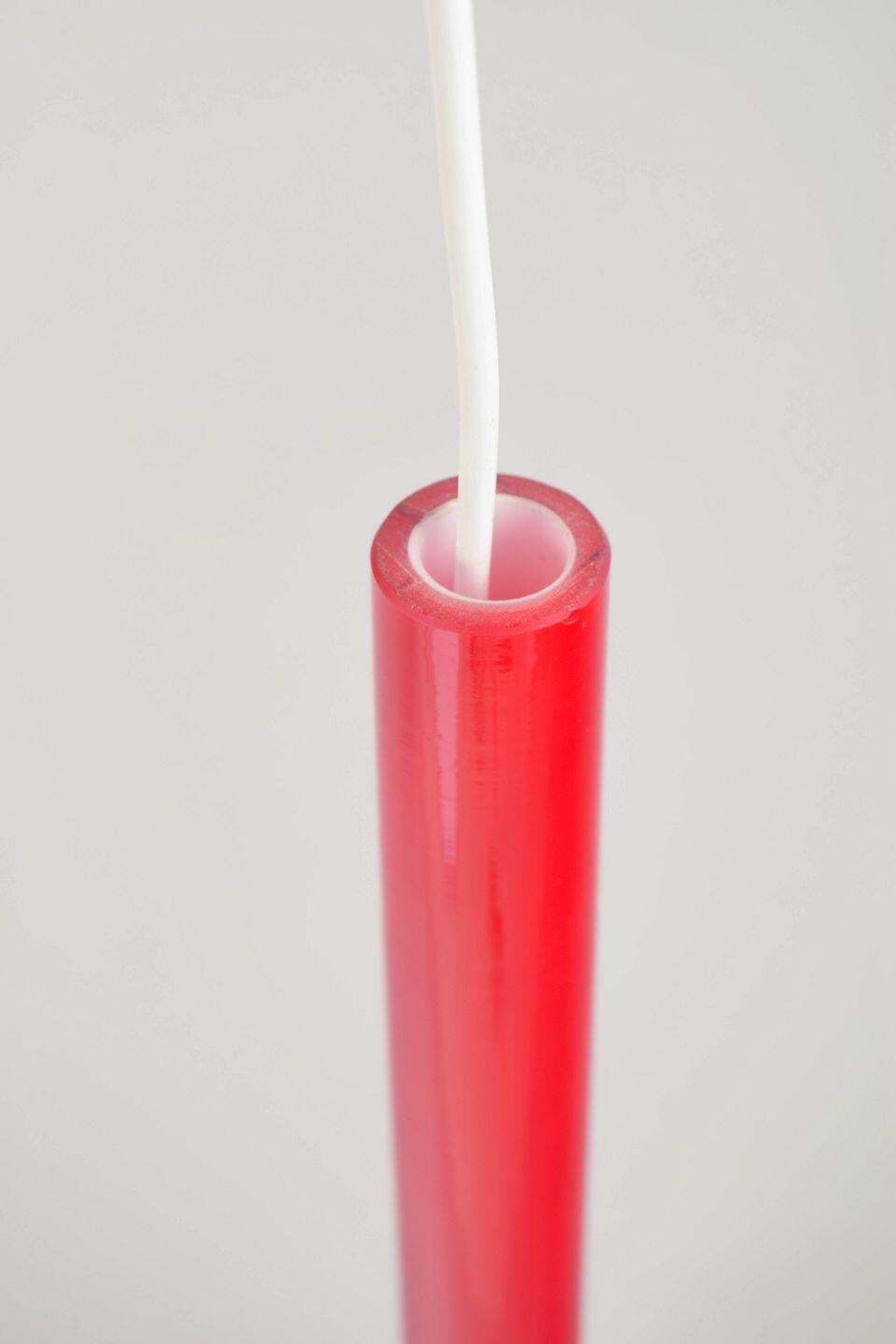 Scandinavian Drop Shaped Pendant Lamp In Glossy Red Art Glass. Late 20th C. photo furniture