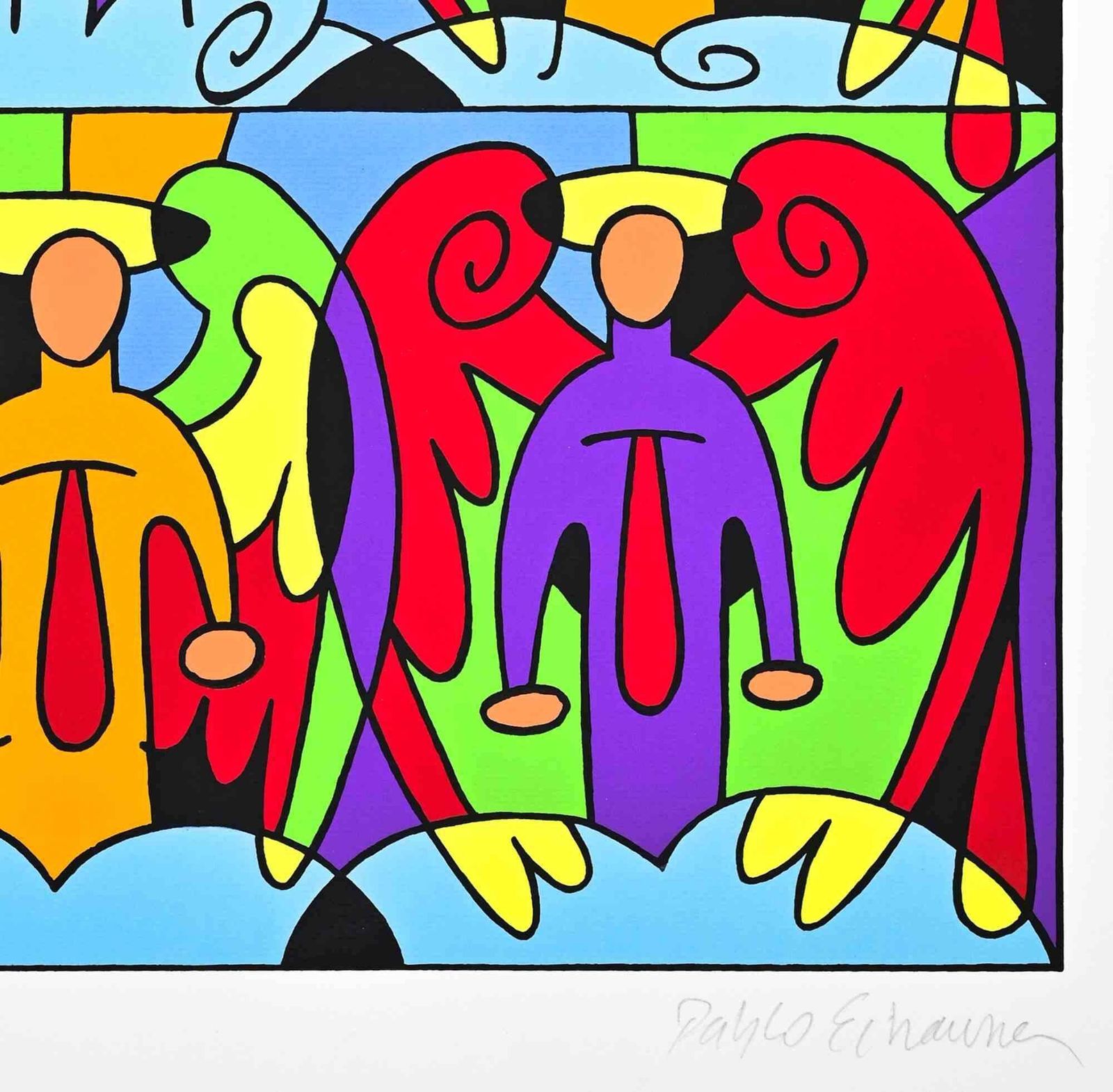 Pablo Echaurrenangels Pop   Screenprint By Pablo Echaurren   1990s1990s photo furniture