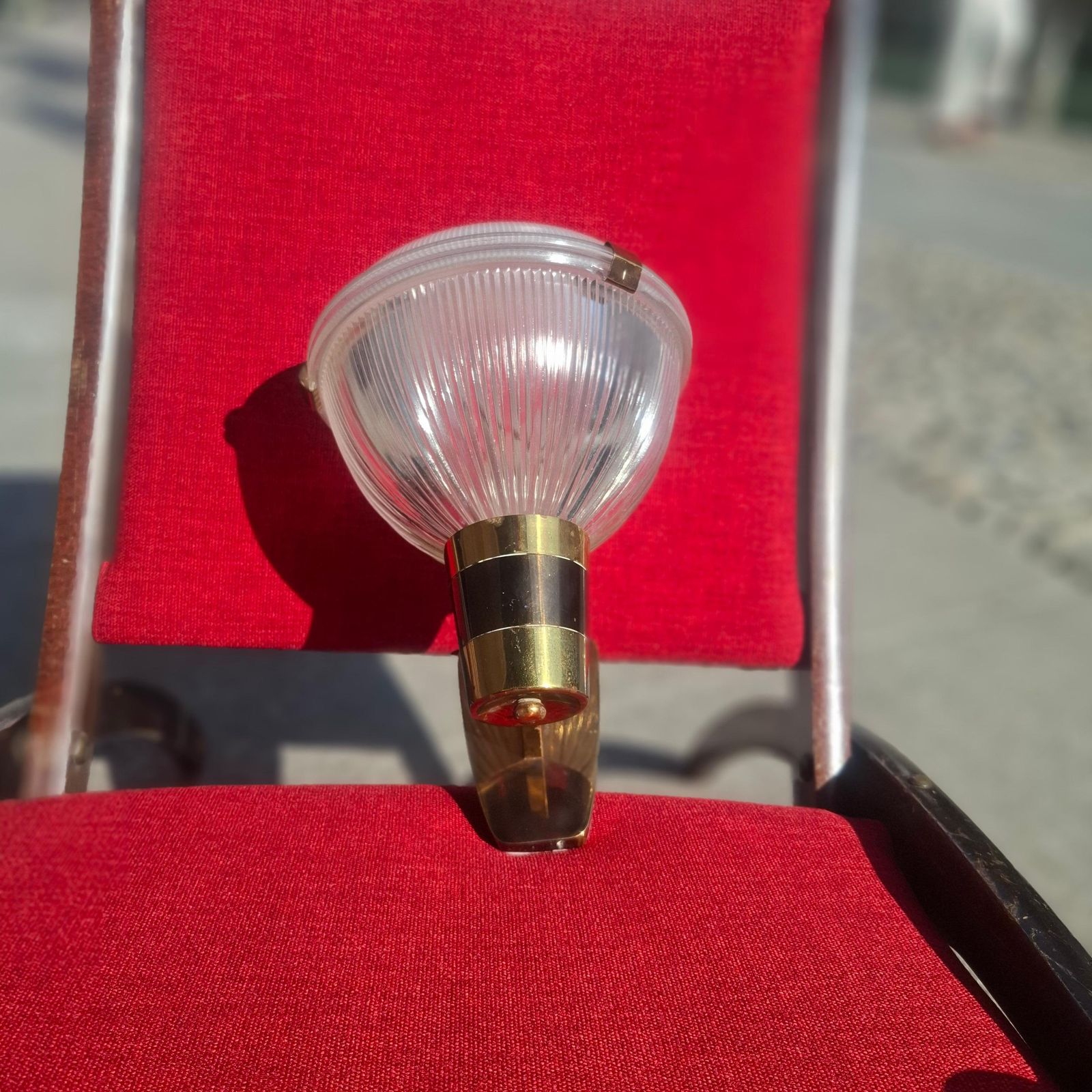photo furniture Ignazio Gardella Azucena Lp6  Sconce Brass Glass Burnished Brass 1960 Italy