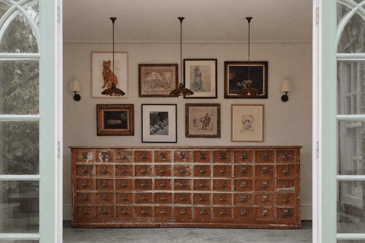 1930’s Industrial Bank Of Drawers photo Furniture