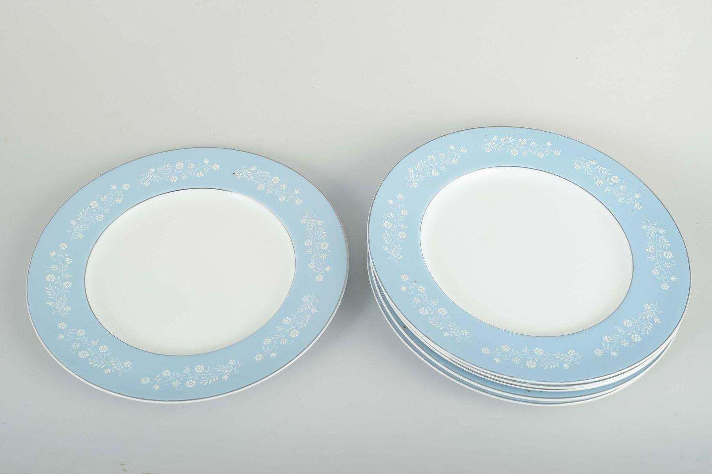 Grindley. Set Of Six Large “Mille Fleurs” Dinner Plates In Earthenware. photo furniture