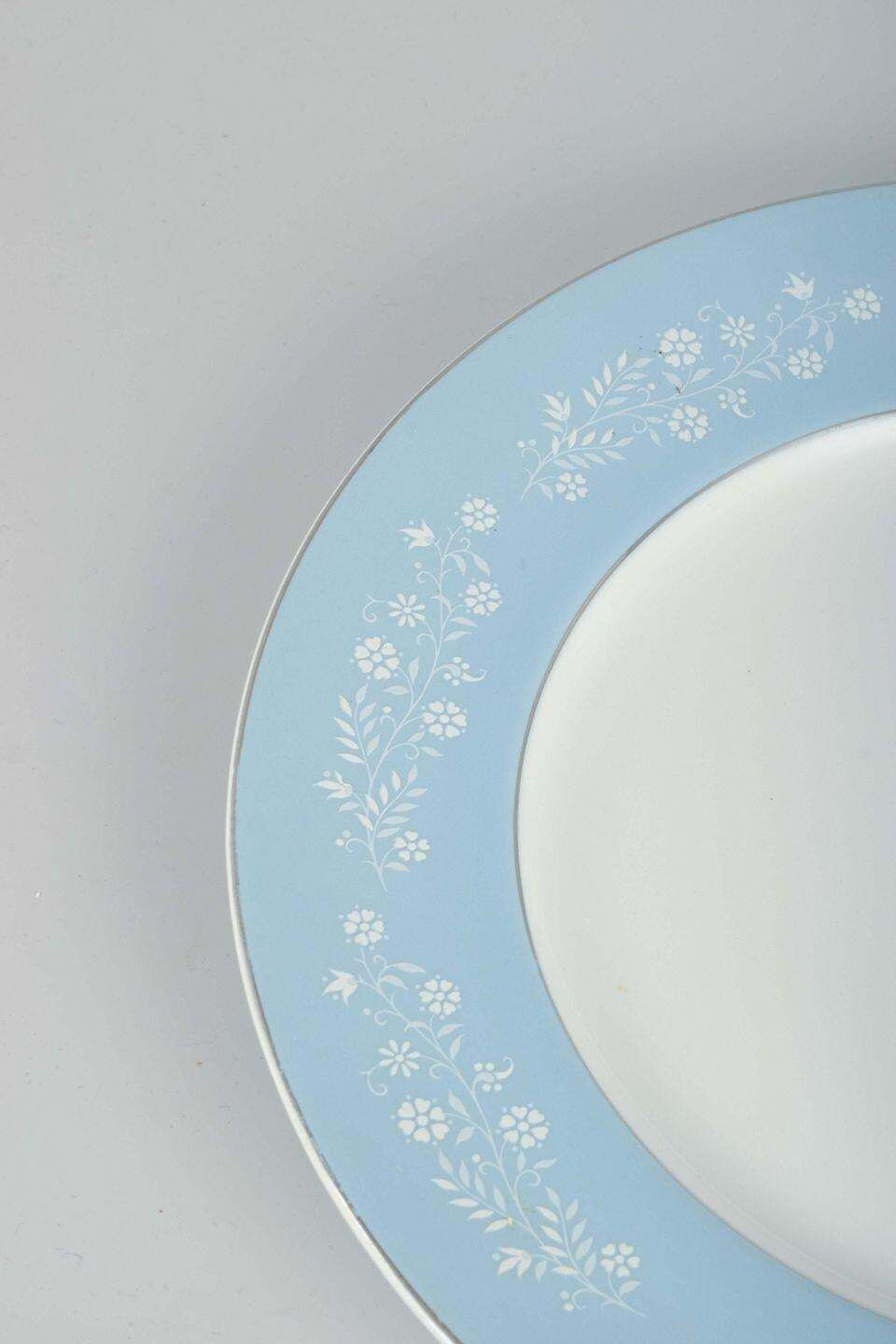 Grindley. Set Of Six Large “Mille Fleurs” Dinner Plates In Earthenware. photo for sale