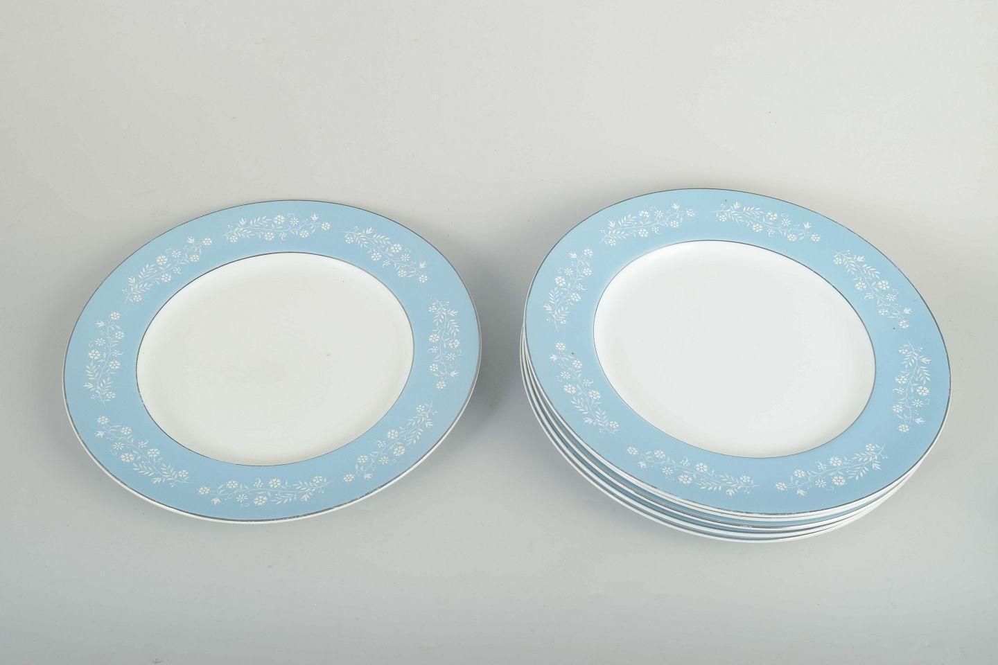 Grindley. Set van zes grote "Mille Fleurs" dinerborden in aardewerk. photo furniture