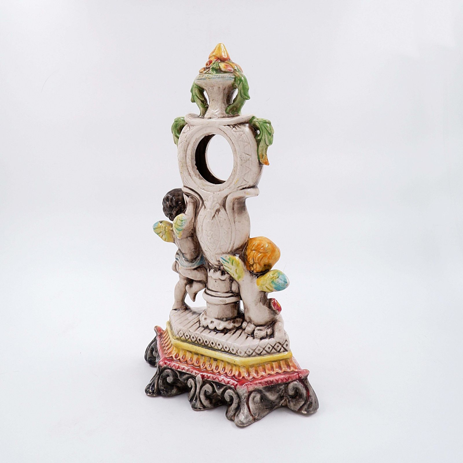 Antique Porcelain Mantel Clock In The Rococo Style   19th Century. photo buy