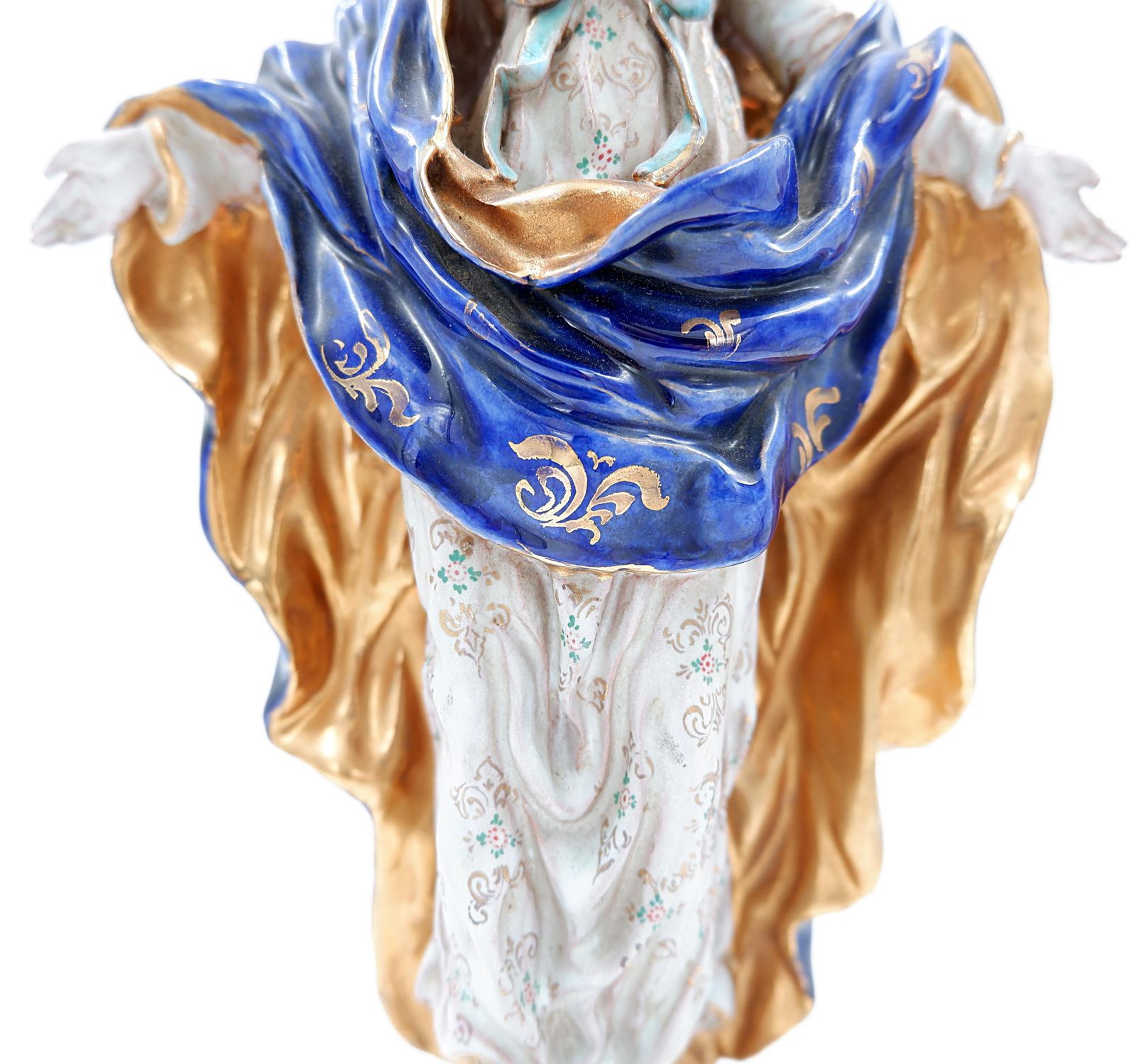 Polychrome Earthenware " Assumption Of Mary" By Eugenio Pattarino   1960s photo furniture