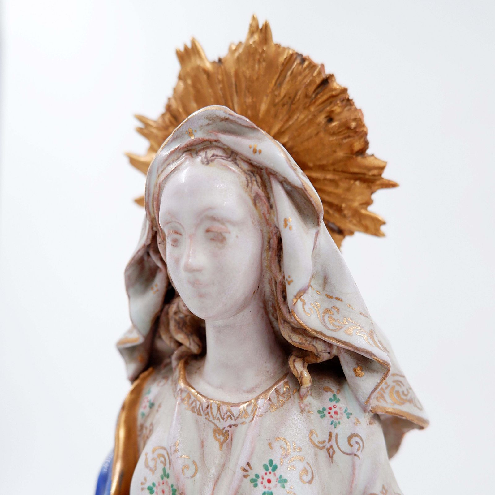 Polychrome Earthenware " Assumption Of Mary" By Eugenio Pattarino   1960s photo buy