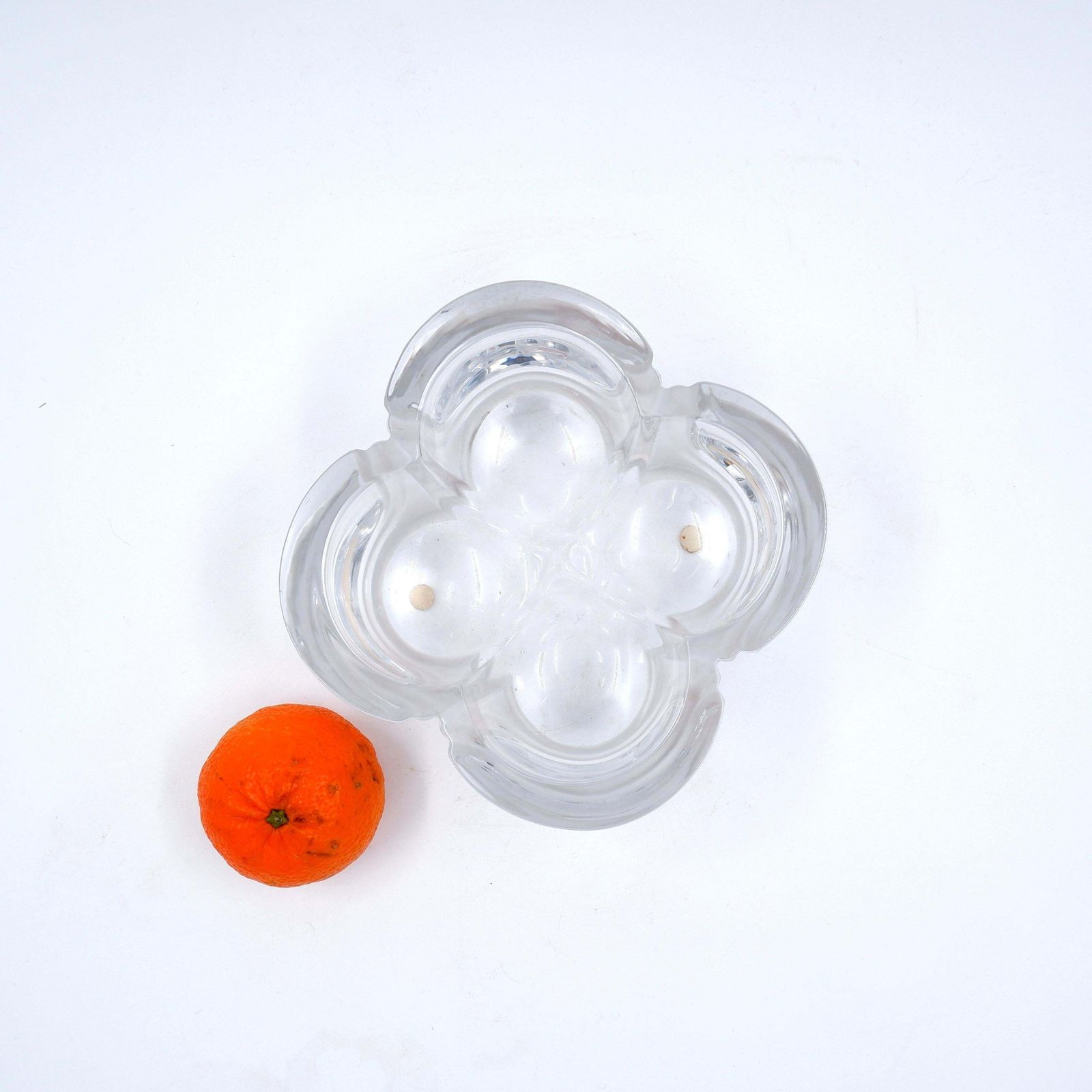 Daum Crystal France Trinket Tray In Clear And Frosted Glass   Circa 1980 photo 287.0