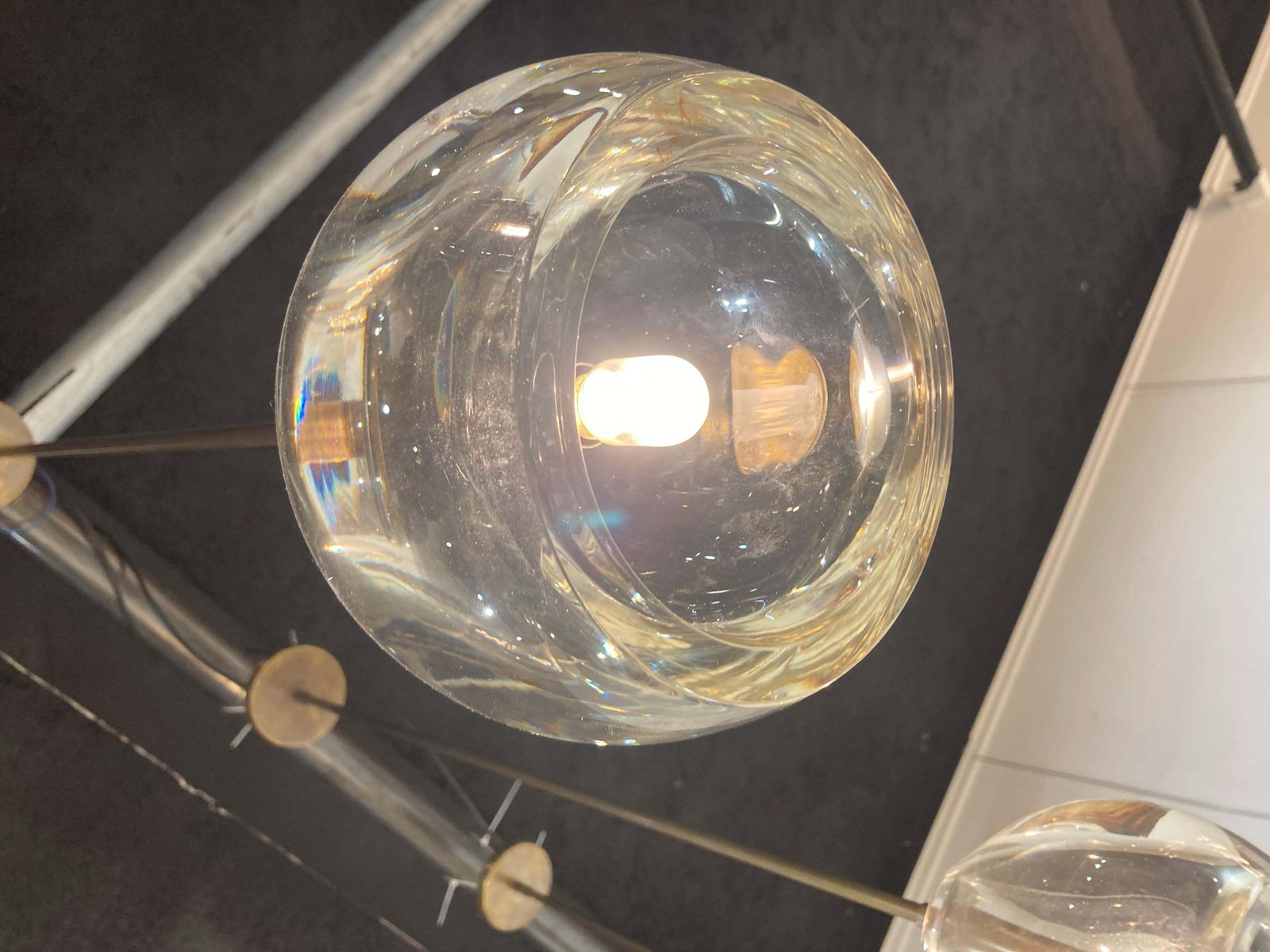 1980's Set Of Five Glass Ceiling Lights In Murano Glass photo 4345.0