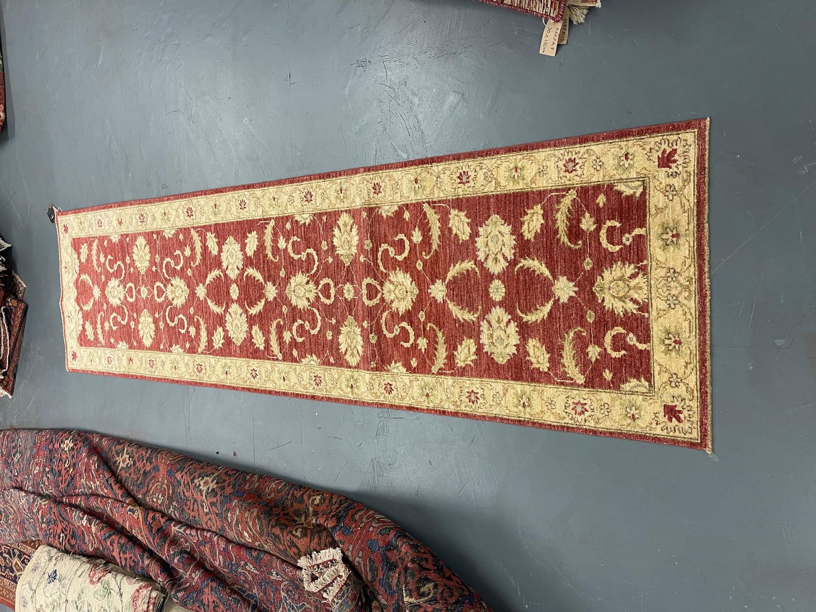 Wine Red Traditional Runner Rug, Burgundy Wool Carpet Runner Home Decor photo 2555.0
