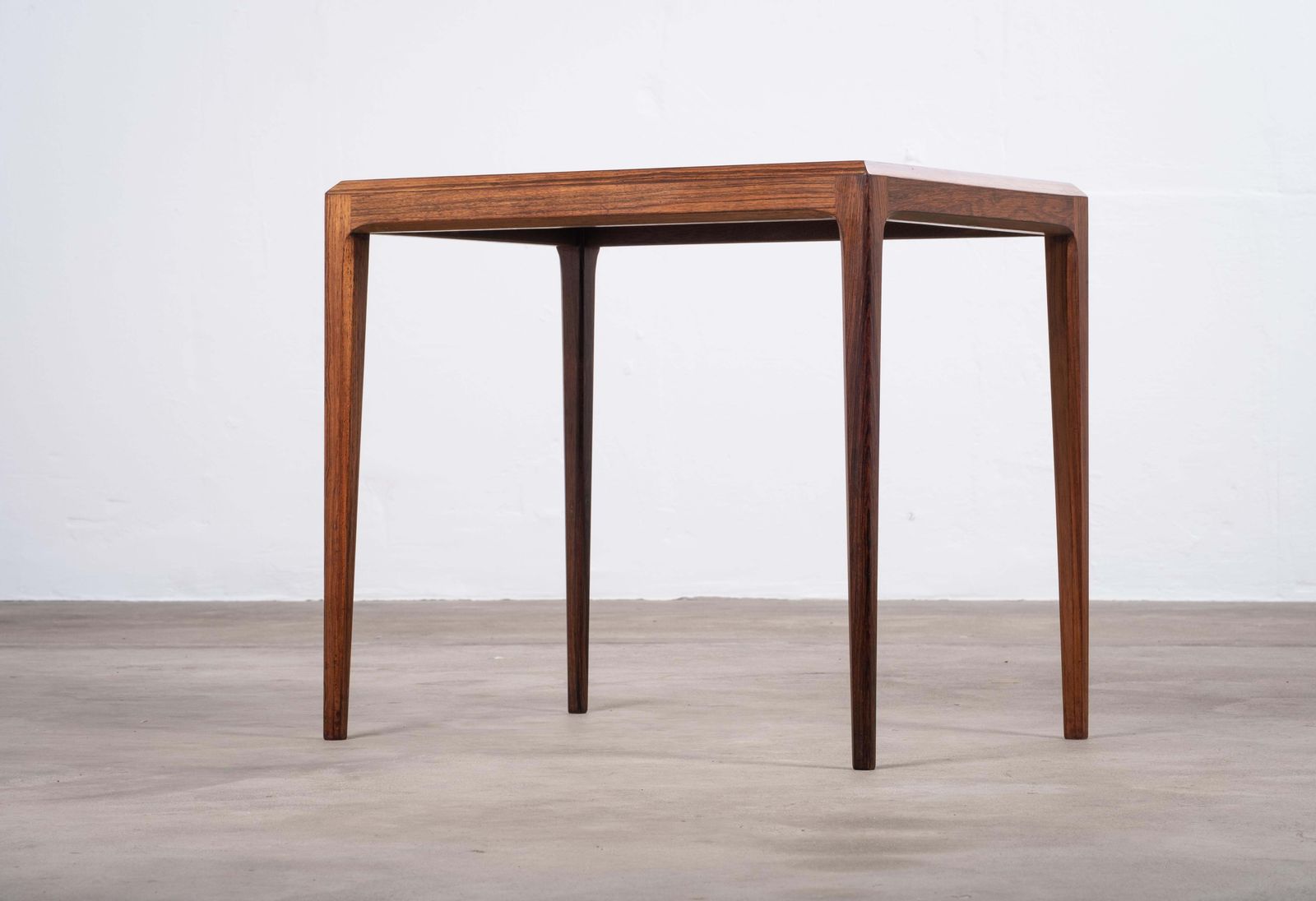 Rosewood Side Table By Johannes Andersen For Silkeborg Møbelfabrik, Denmark photo for sale
