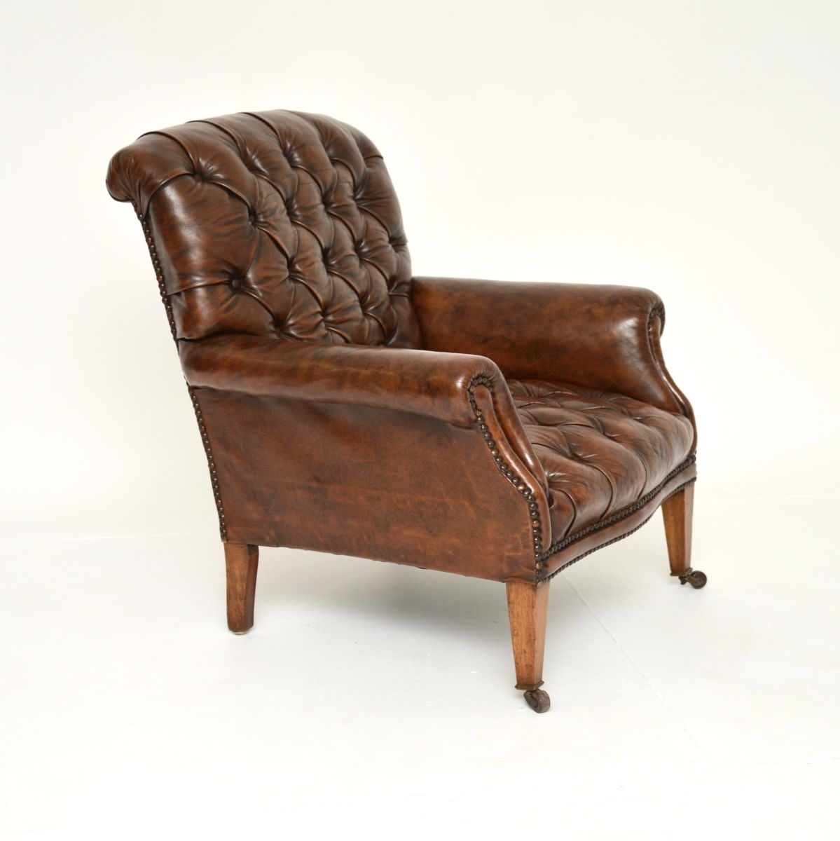 Antique Edwardian Leather Armchair photo buy