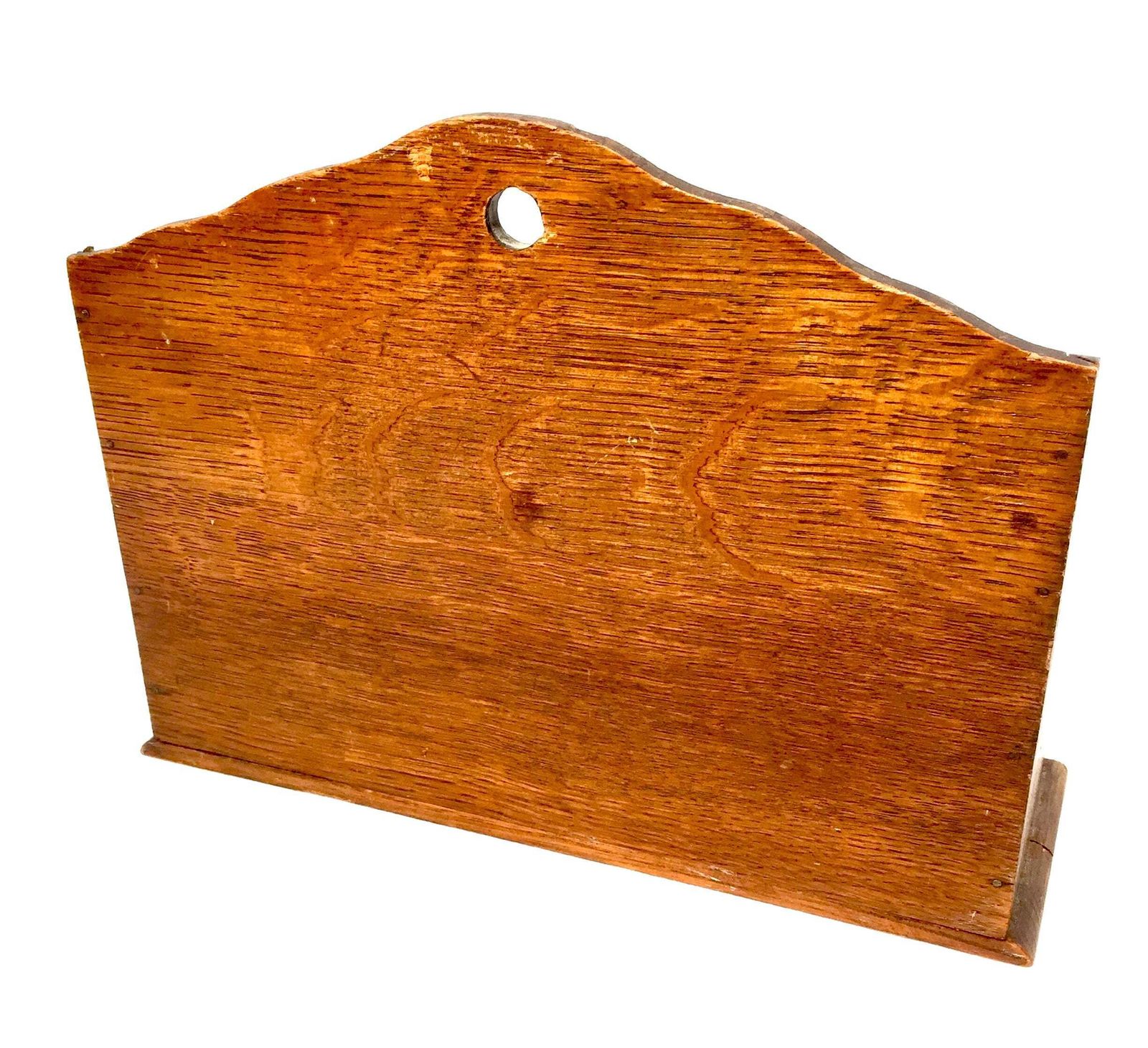 Antique Wooden Oak Desktop Letter Rack / Stationery Holder / Early 20th Century photo vinterior