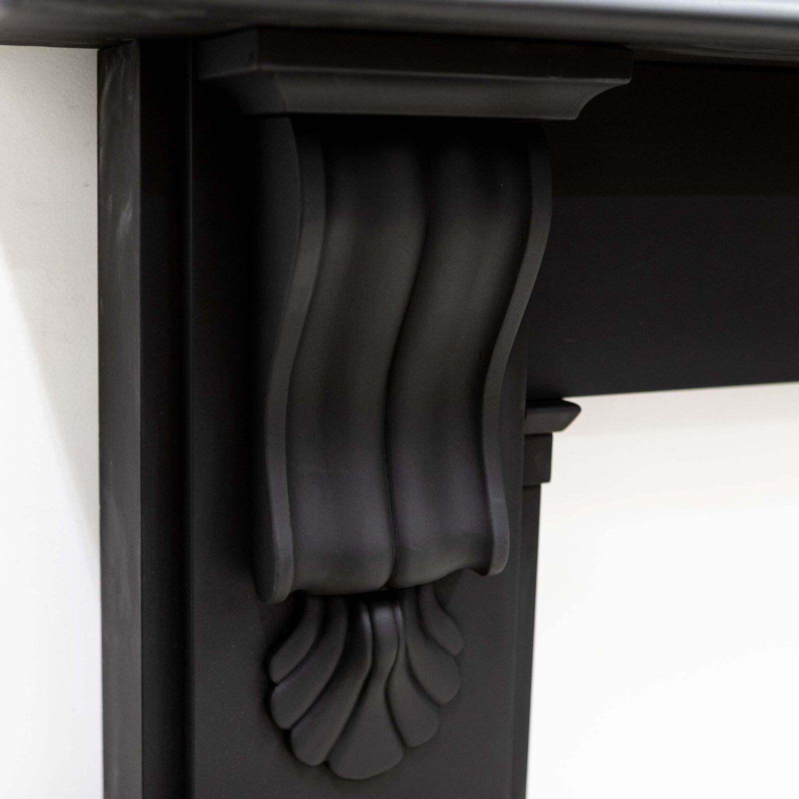 Antique Black Slate Victorian Fireplace Surround With Corbels photo furniture
