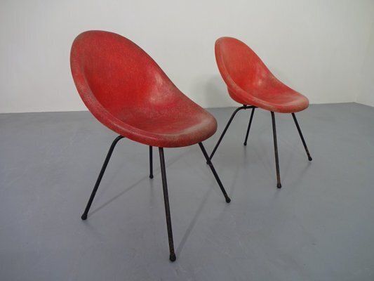 French Fiberglass Side Chairs, 1960s, Set Of 2 photo furniture