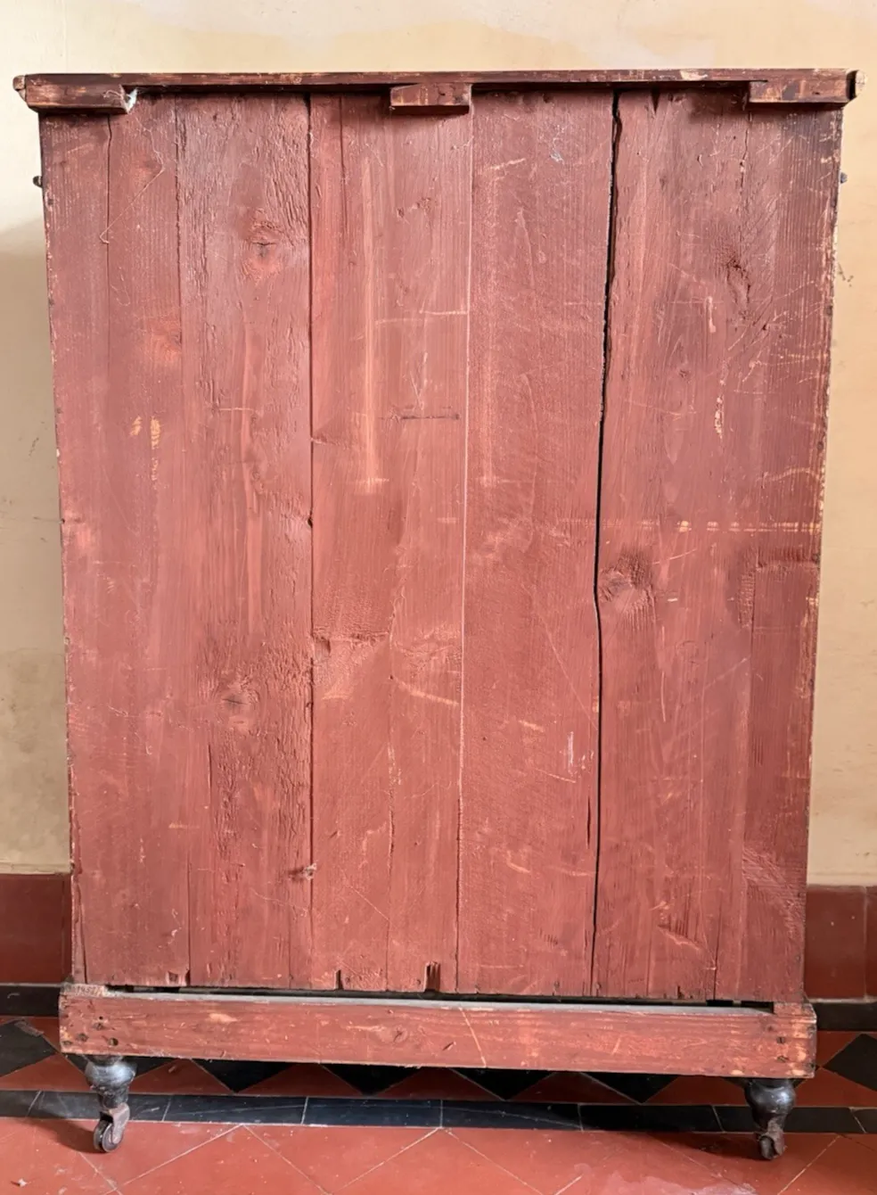 photo vintage Antique Mahogany Inlaid Victorian Glass Drinks Pier Cabinet