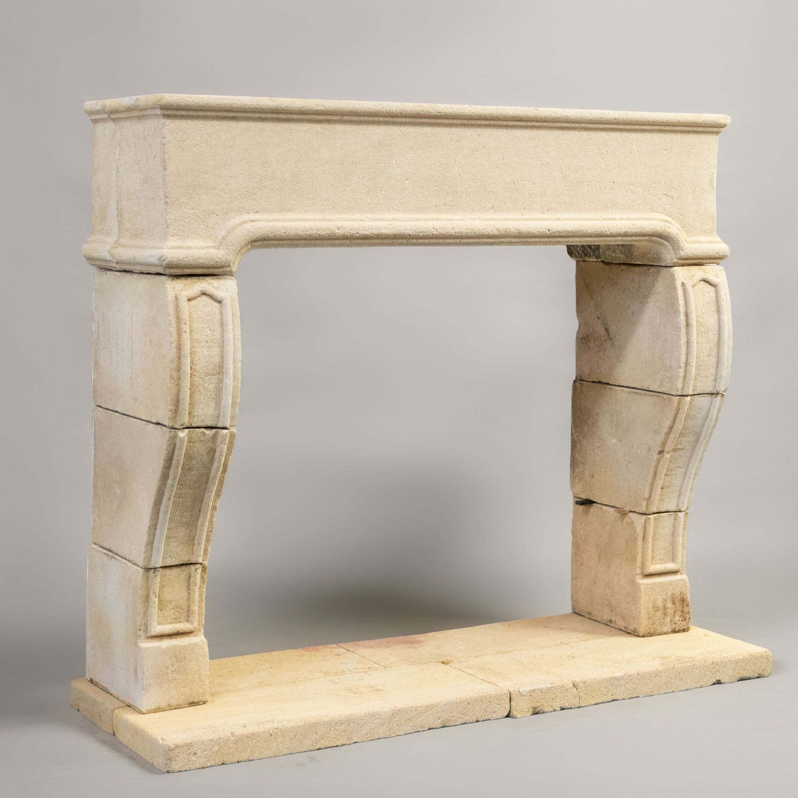 Reclaimed French Provincial Architectural Stone Surround & Hearth