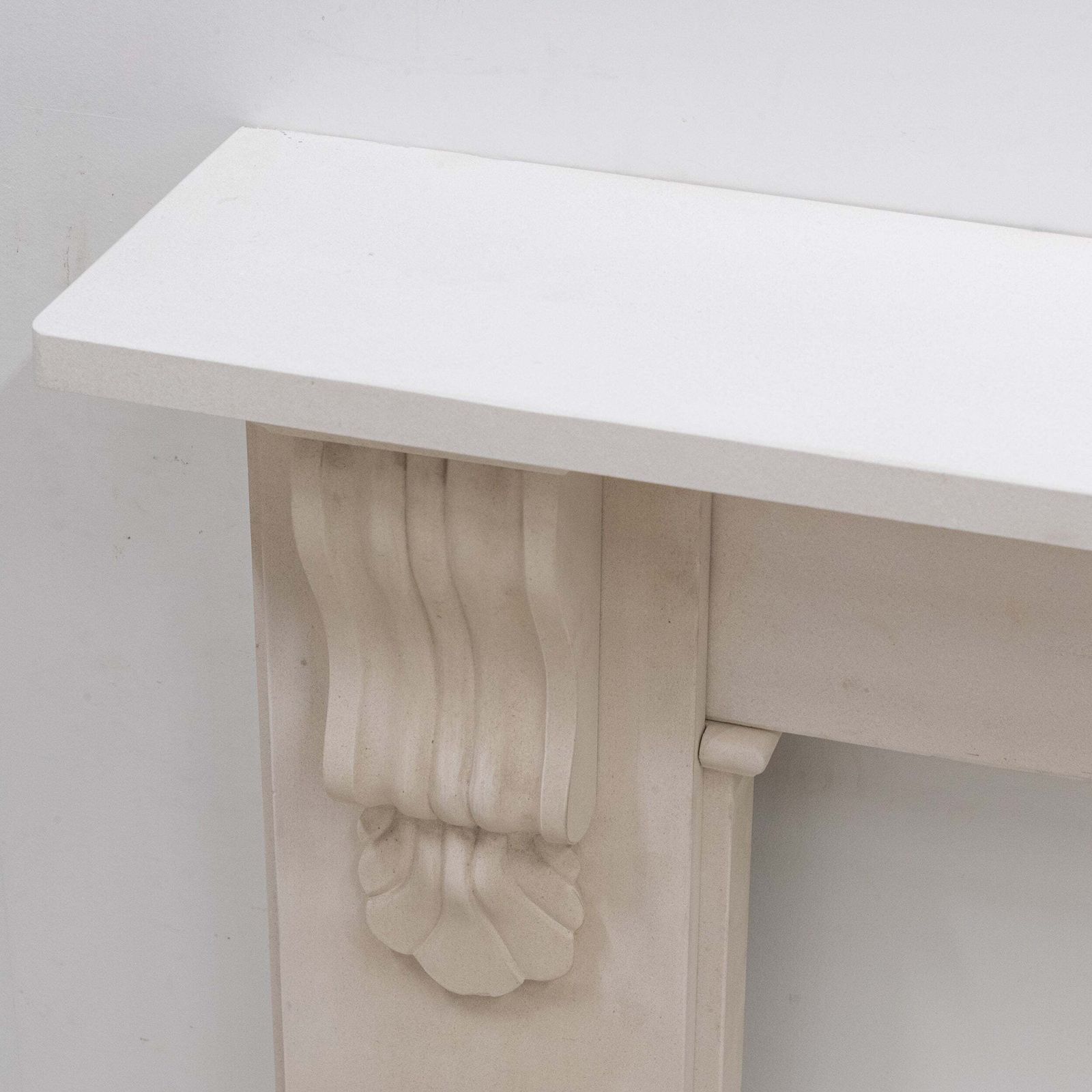 photo for sale Reclaimed Victorian Style Carved Limestone Surround With Corbels