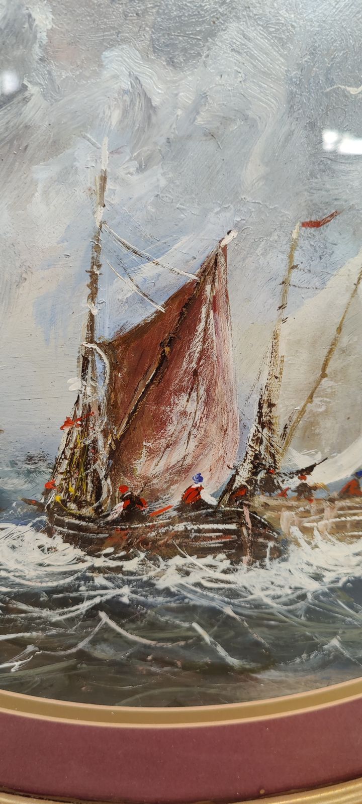 Antique Seascape Oil Painting By Thomas Wilson photo Art