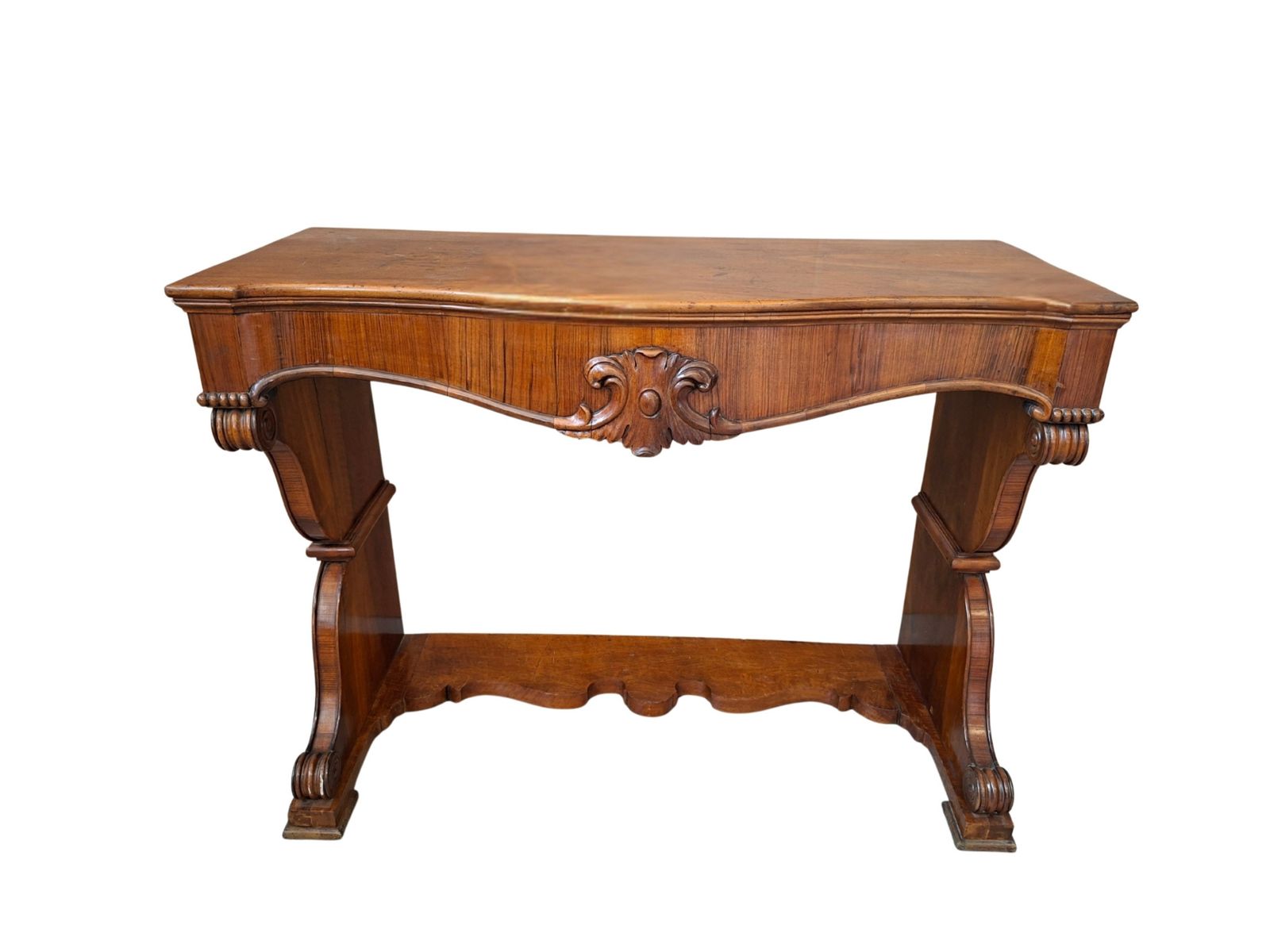 Raffinata Consolle Antica In Piuma Di Noce – Epoca Carlo X (1825 Circa) photo furniture