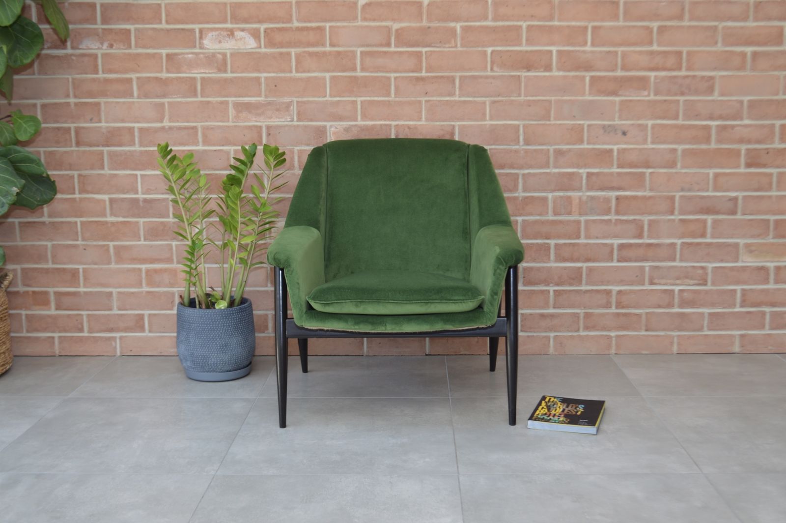Mid Century Parker Knoll "New Menton" Model Pk940 Teak Armchair, Green Velvet Upholstery photo furniture