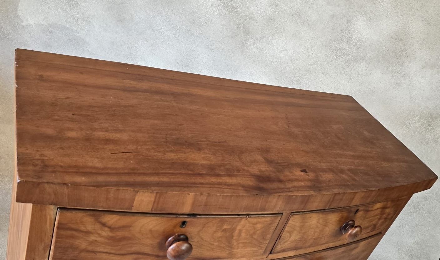 photo buy Victorian Antique Pine Chest Of Drawers 2 Over 3 Tallboy Scalloped Apron