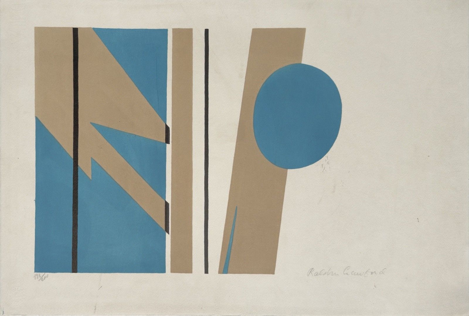 Ralston Crawford Original Lithograph Signed Numbered 1952 Ss De Grasse