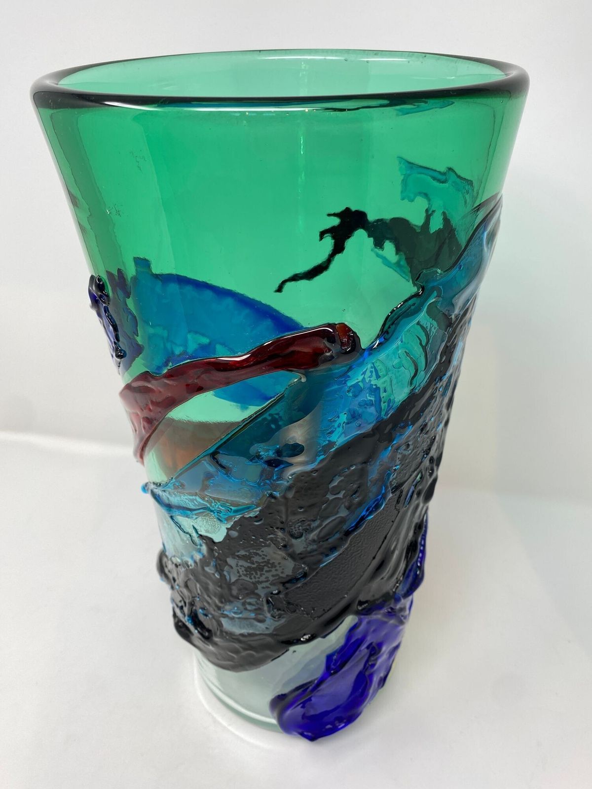 Fratelli Toso Vintage Murano Glass Vase photo for sale