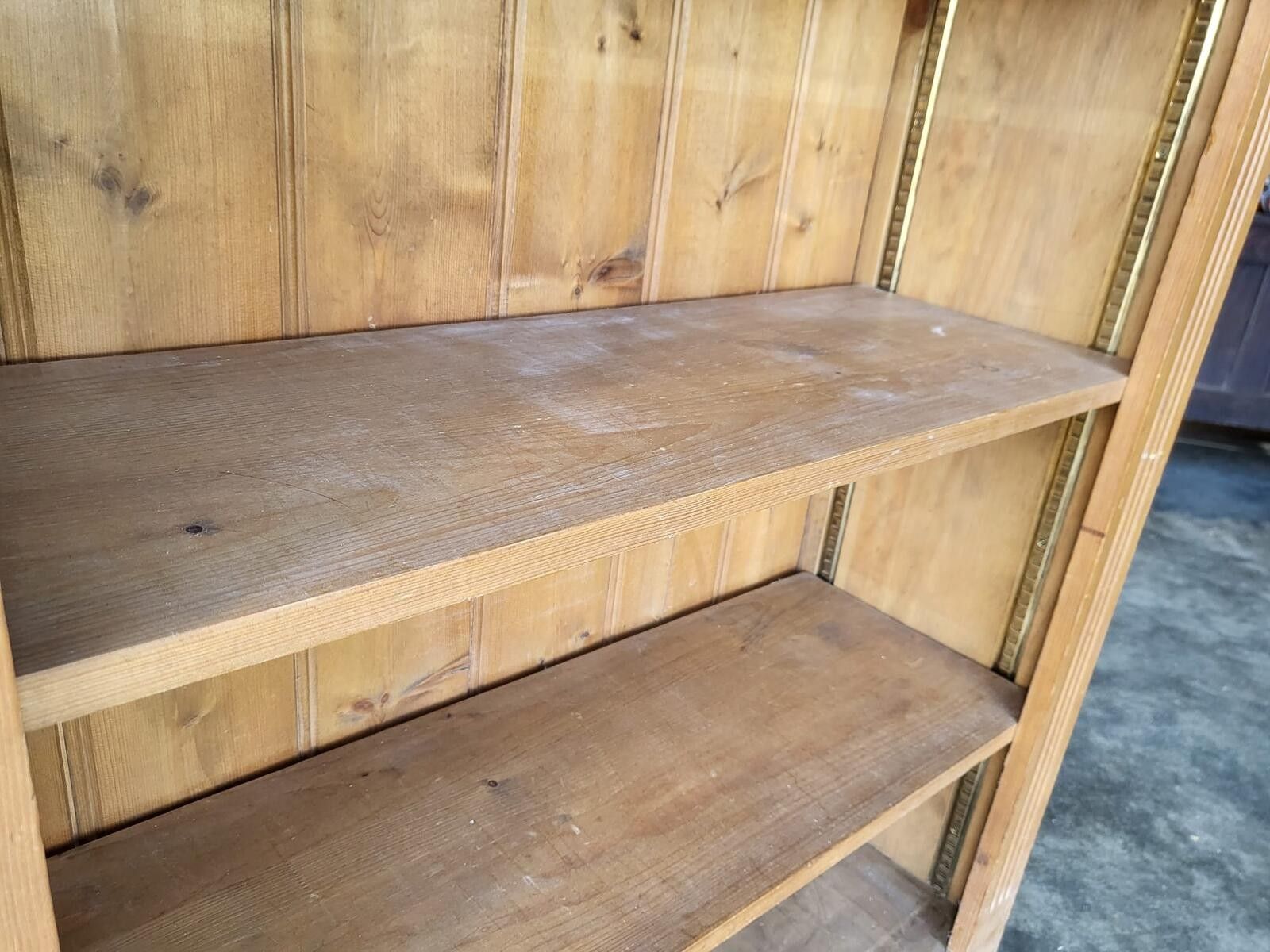 photo for sale Tall Pine Open Bookcase Adjustable Shelves Cornice