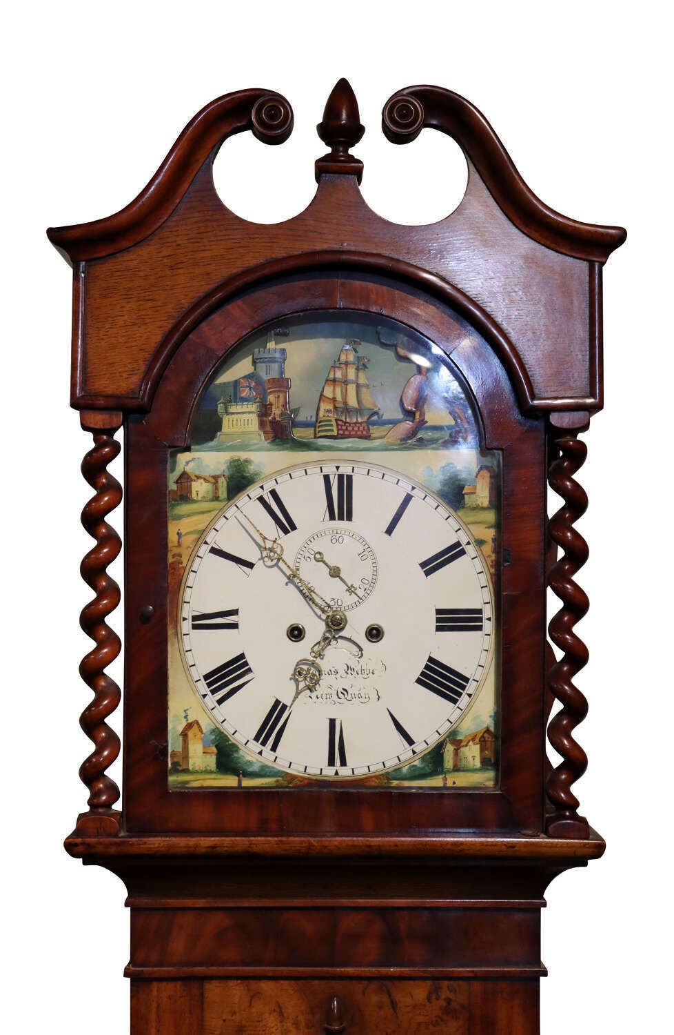 Late 18th / Early 19th Century Welsh Oak Longcase Clock By Thomas Webbe Of New Quay photo furniture