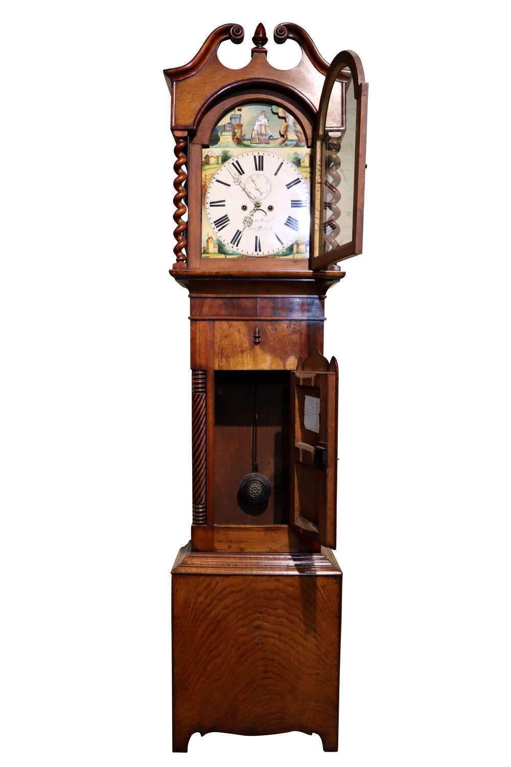 Late 18th / Early 19th Century Welsh Oak Longcase Clock By Thomas Webbe Of New Quay photo 2415.0