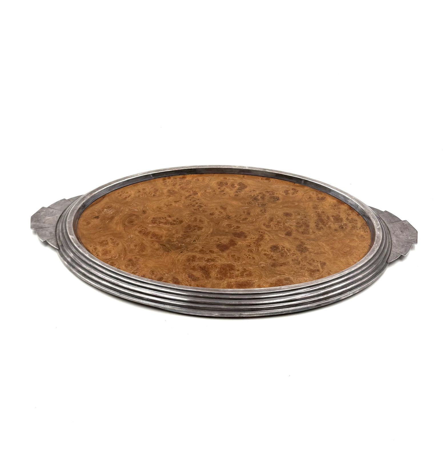 Art Deco Burl Wood Tray, France 1930s photo 330.0