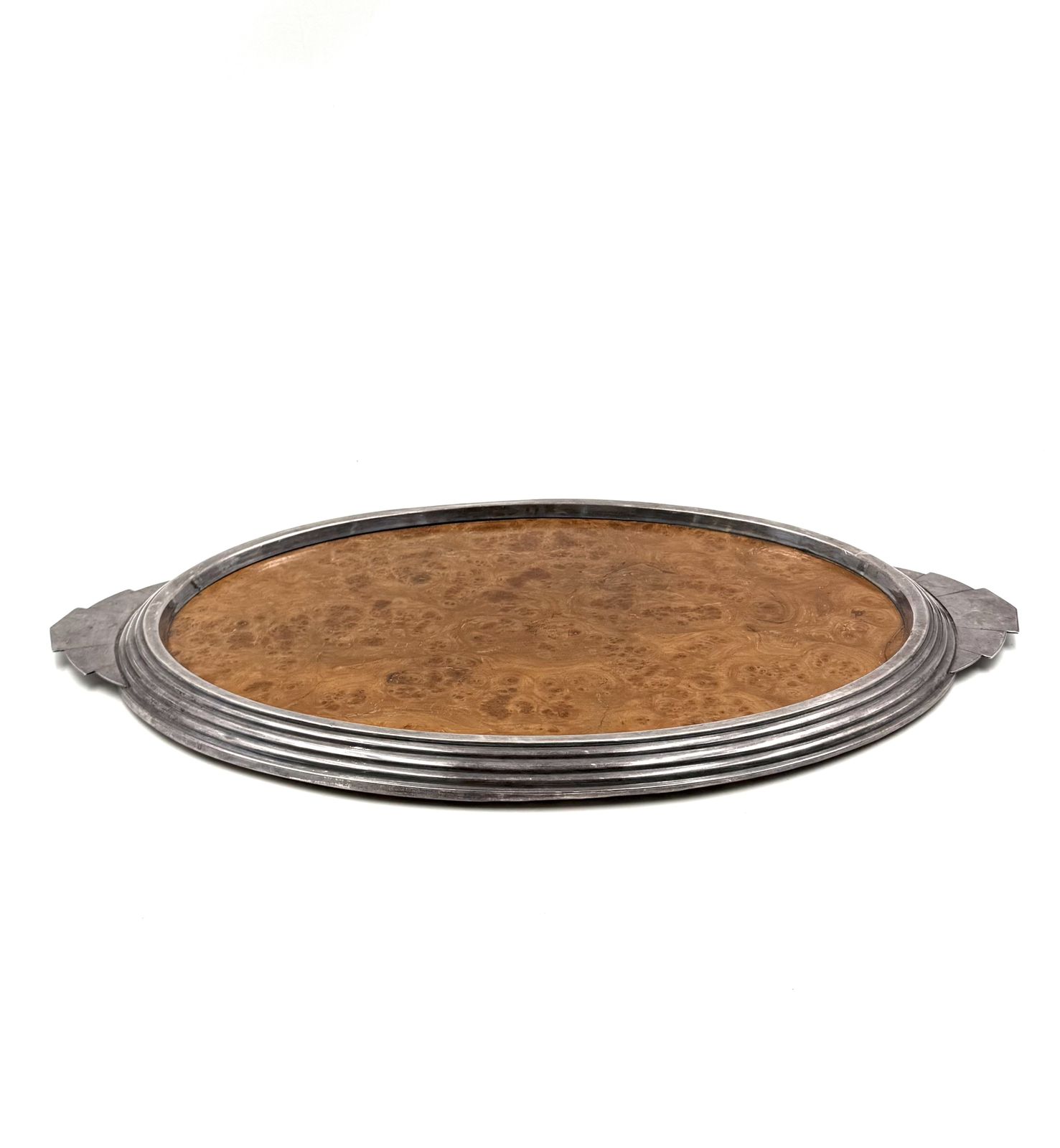 photo furniture Art Deco Burl Wood Tray, France 1930s