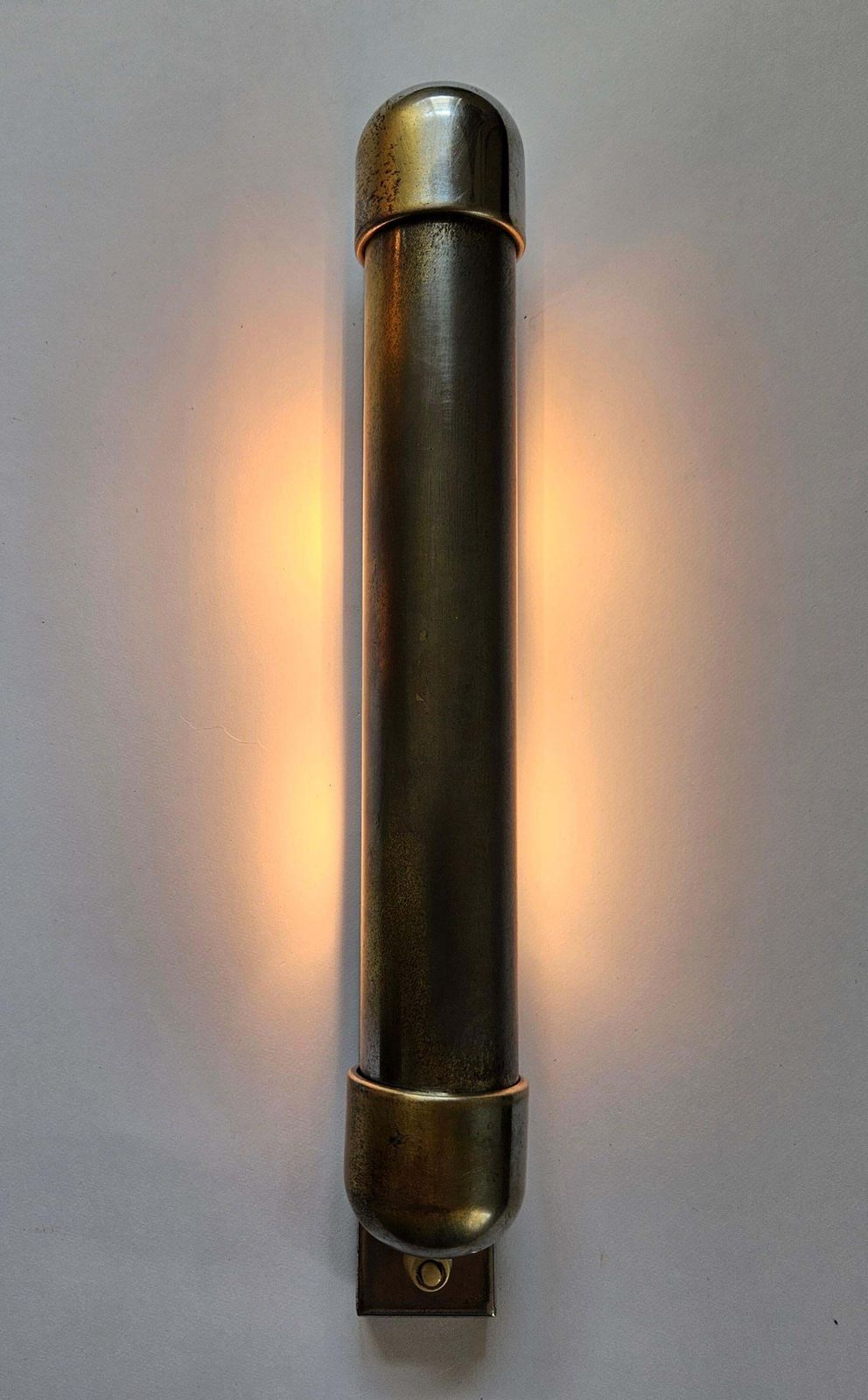 Rare Chrome Bauhaus Art Deco Wall Lamp Napako, 1940s photo buy