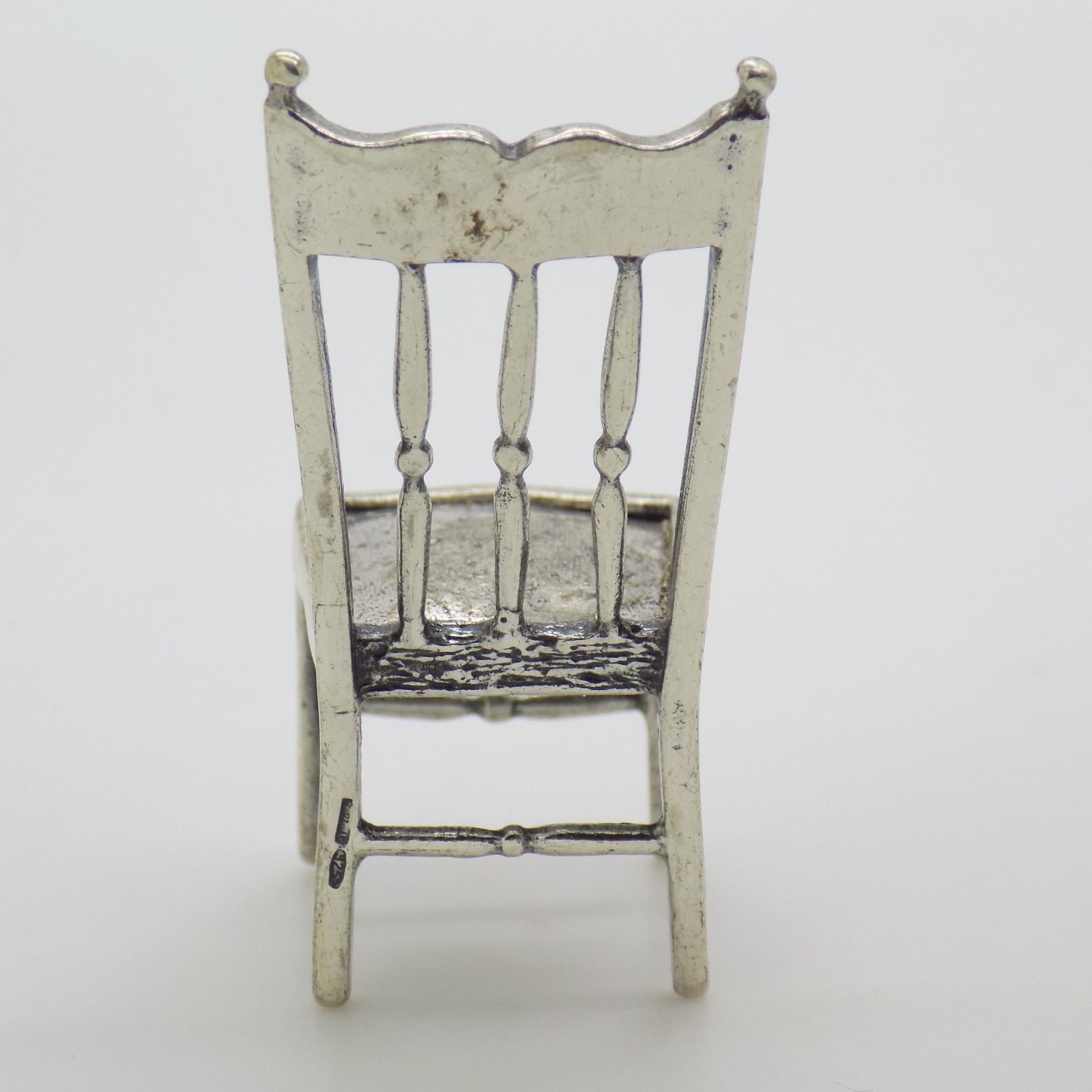 photo furniture Vintage Italian Handmade Genuine Sterling Silver 925 Chair Figurine, 1970s