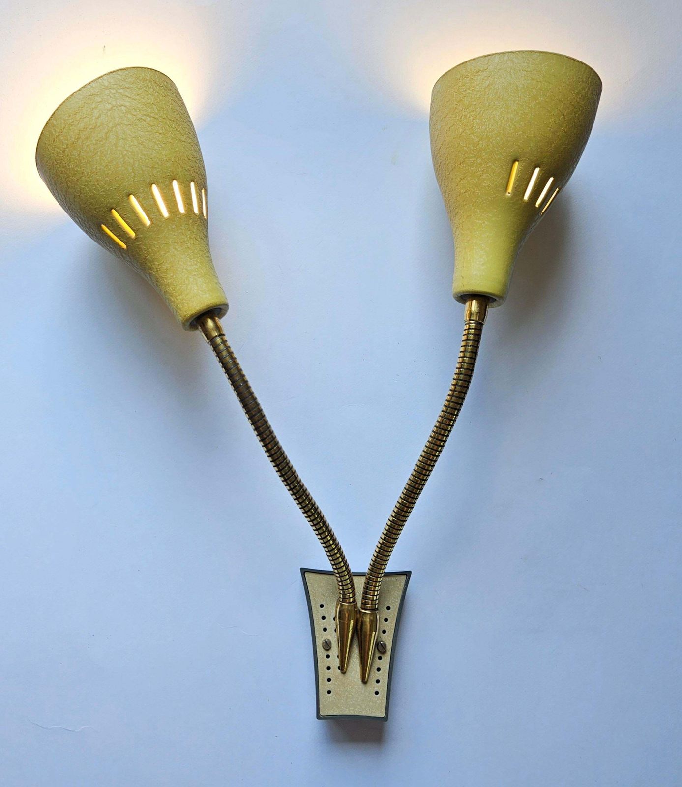 Rare Wall Lamp In Style Of Stilnovo, Italy, 1960s photo vintage