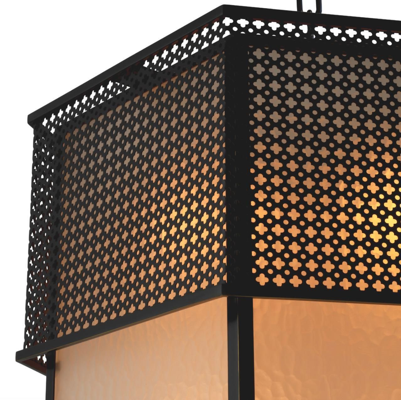 Chandelier In Metal With Bronze Finish And Frosted Glass, Contemporary Design photo buy